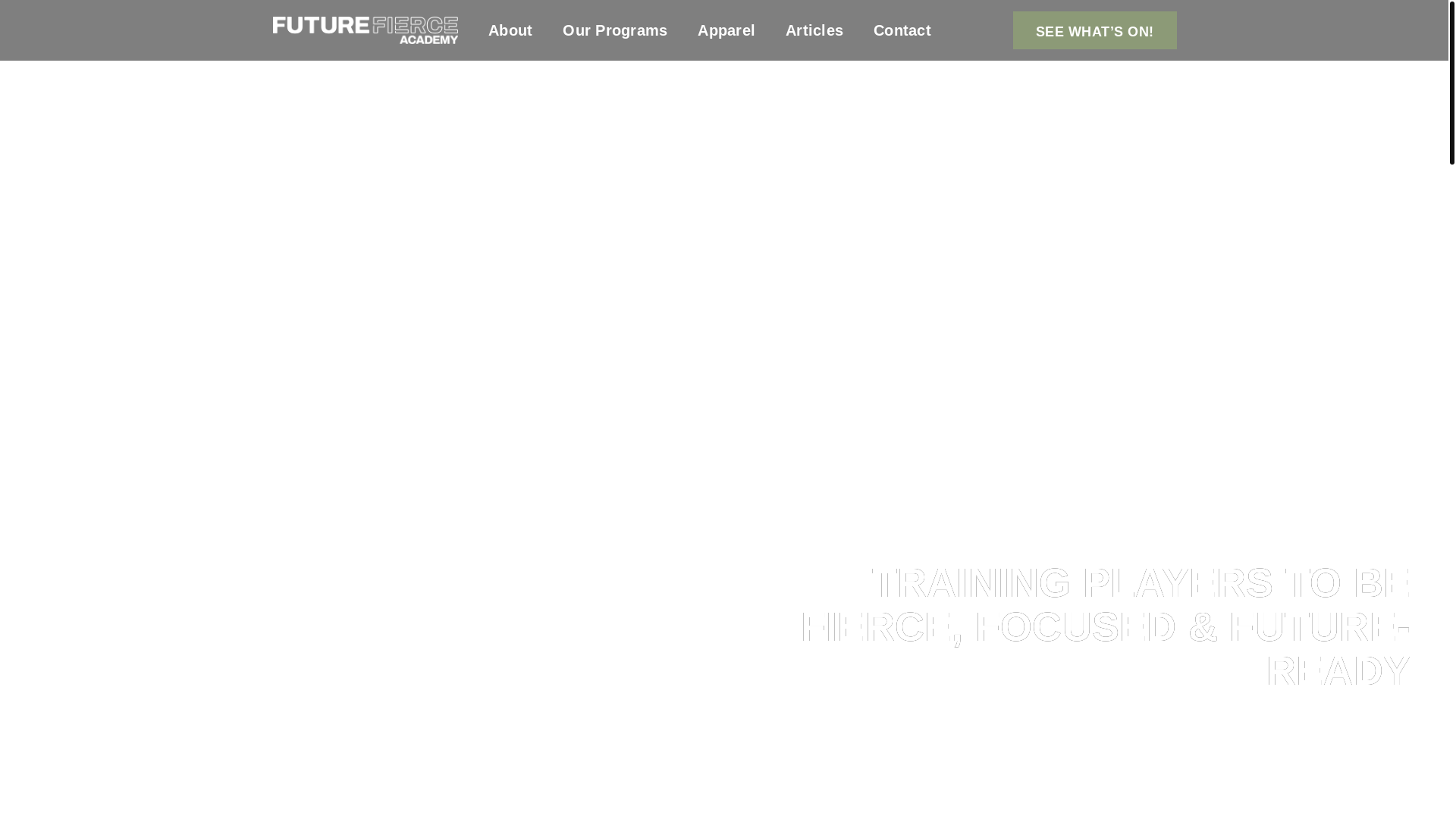 website screenshot of https://futurefierceacademy.com.au/