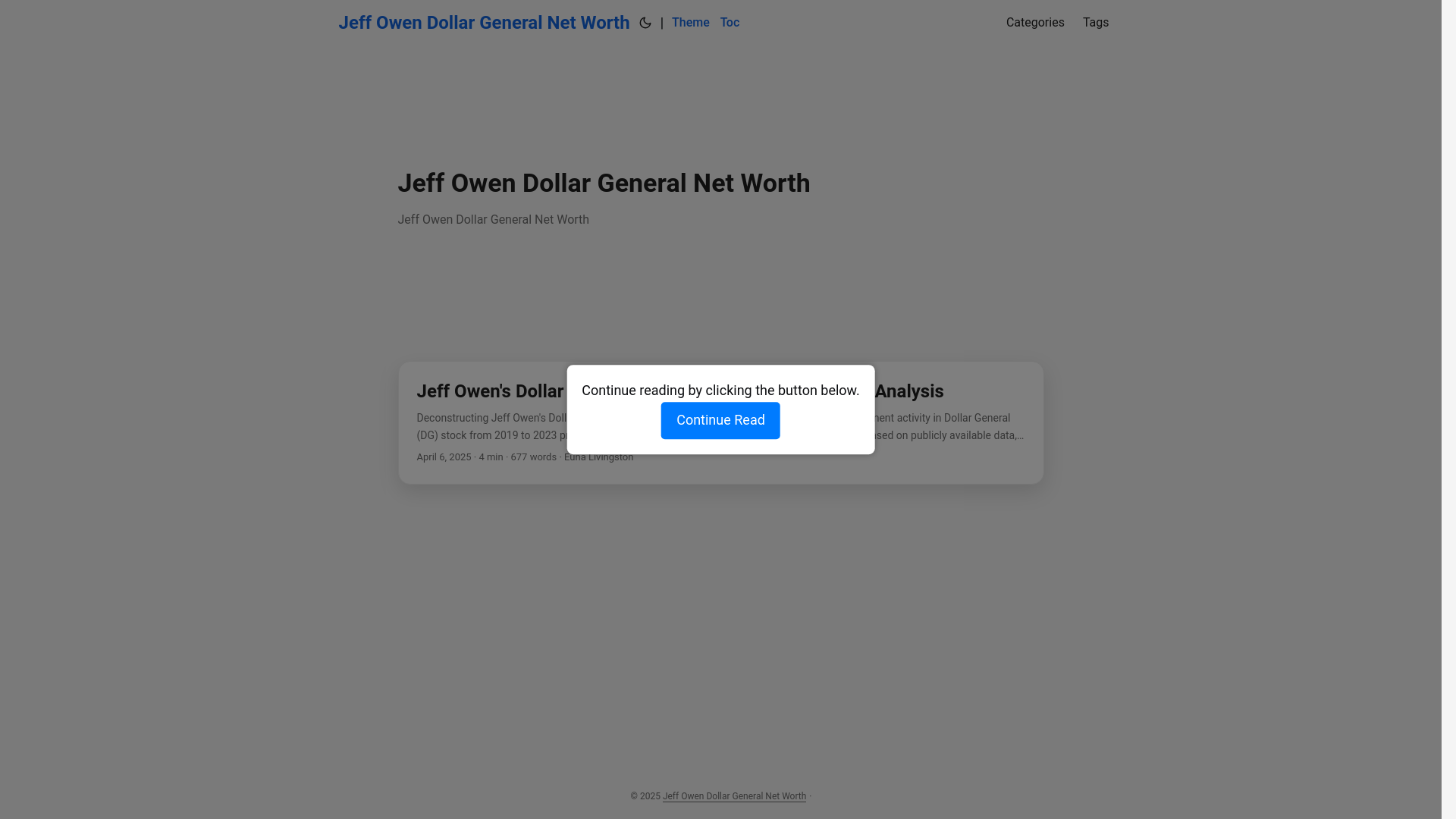 website screenshot of https://jeff-owen-dollar-general-net-worth.pages.dev/