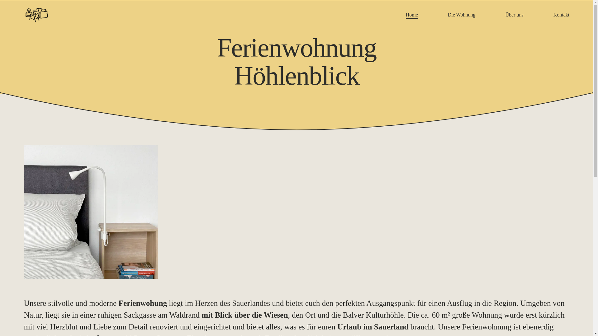website screenshot of https://fewohoehlenblick.de/