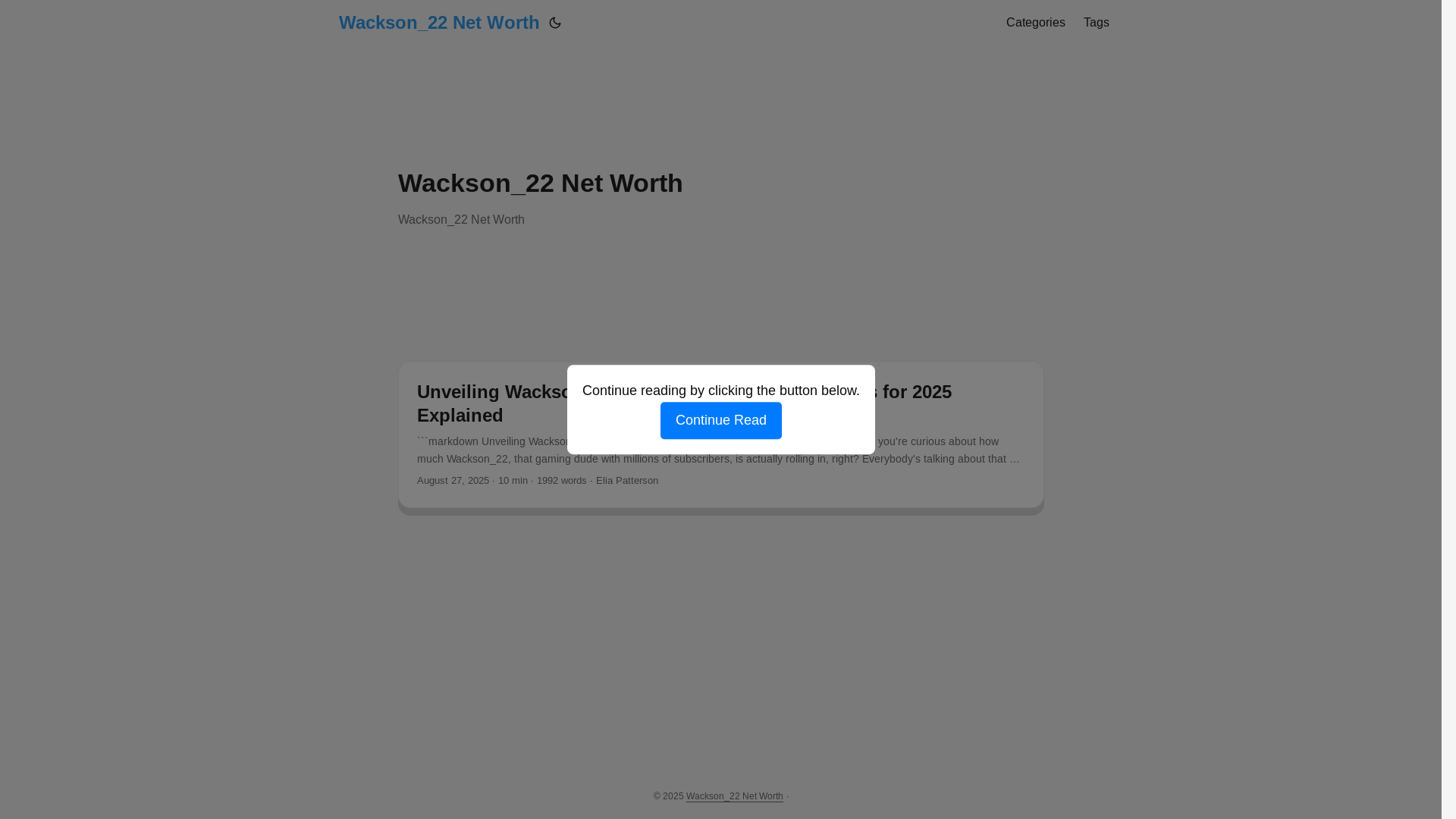 website screenshot of https://wackson-22-net-worth.pages.dev/