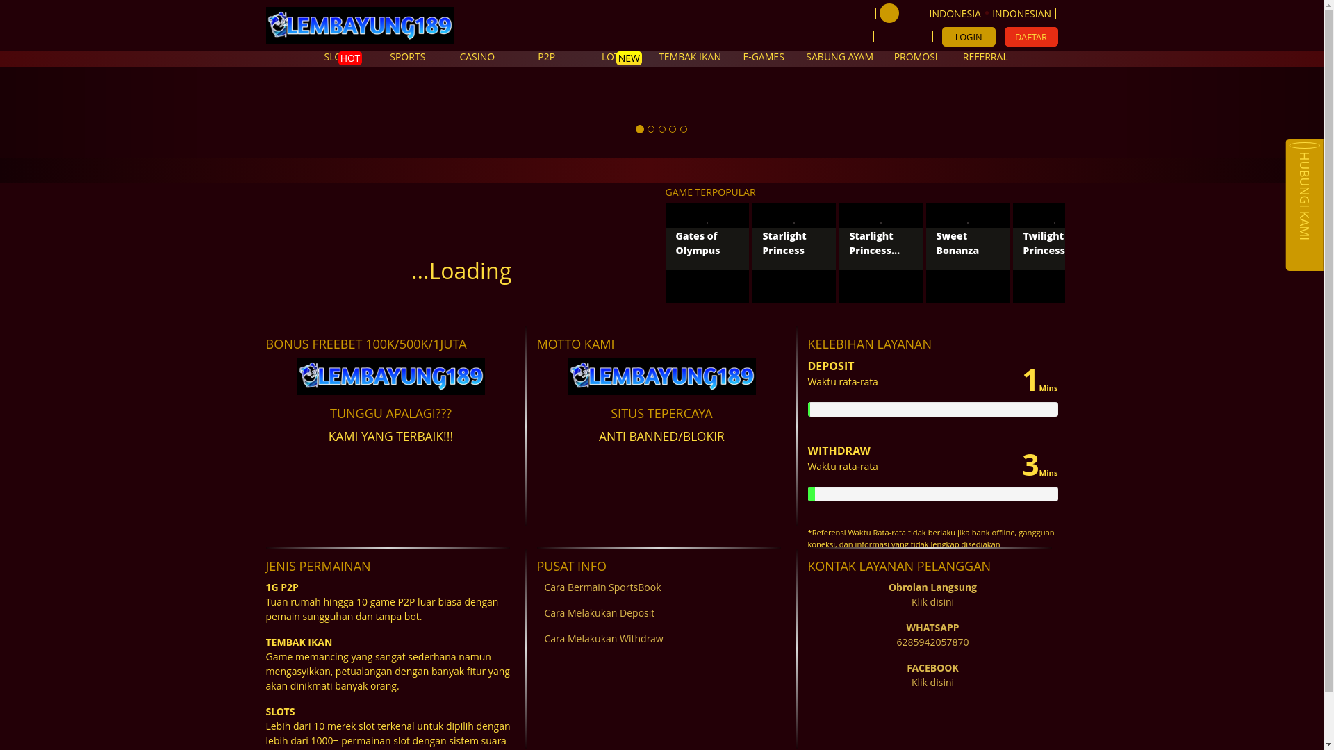 website screenshot of https://lembayung-maia1.shop/