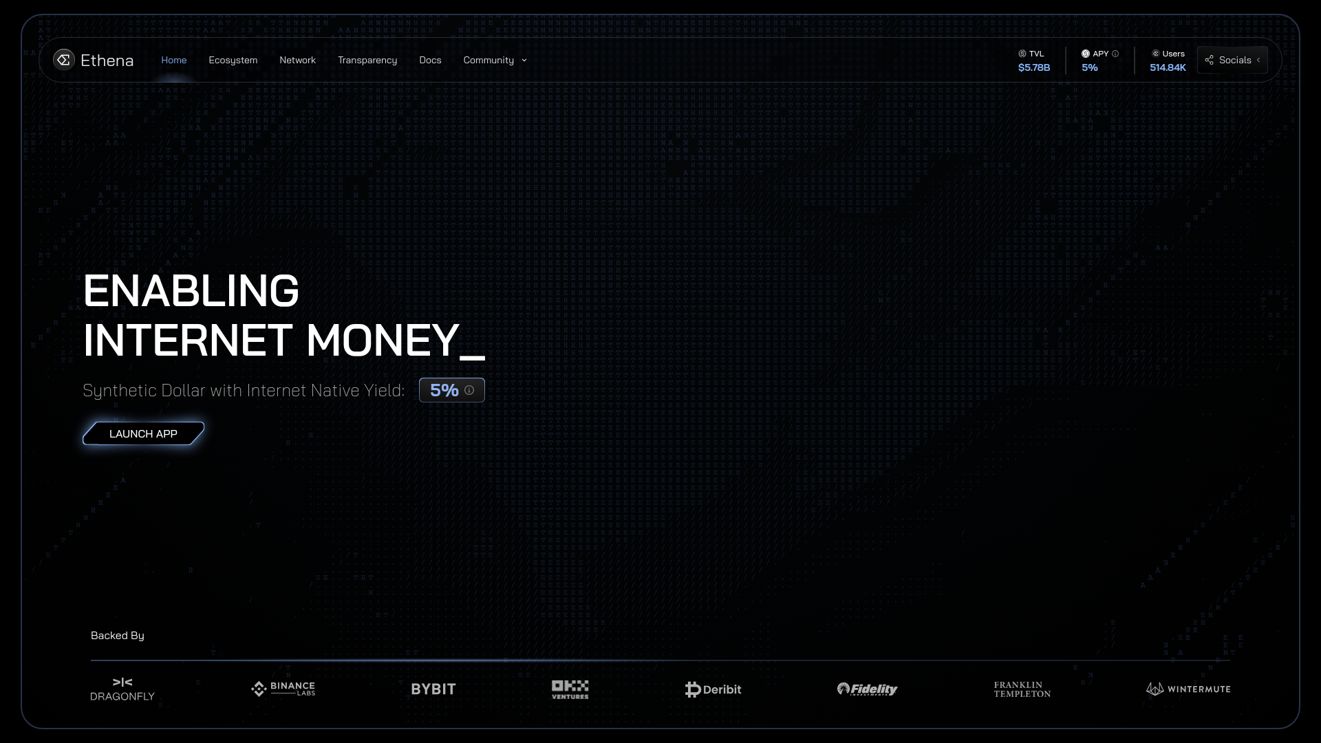 website screenshot of https://ethena-first.pages.dev/