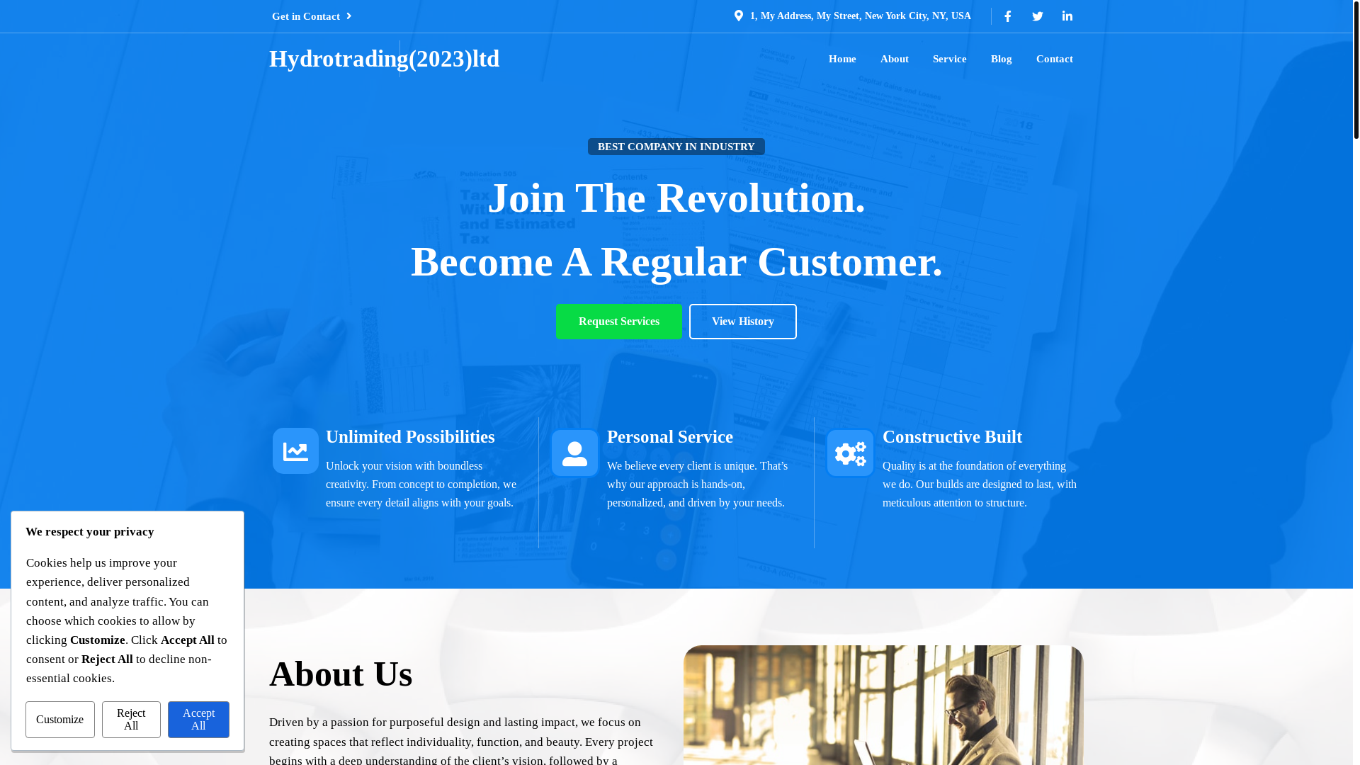 website screenshot of https://hydrotrading2023ltd.com/