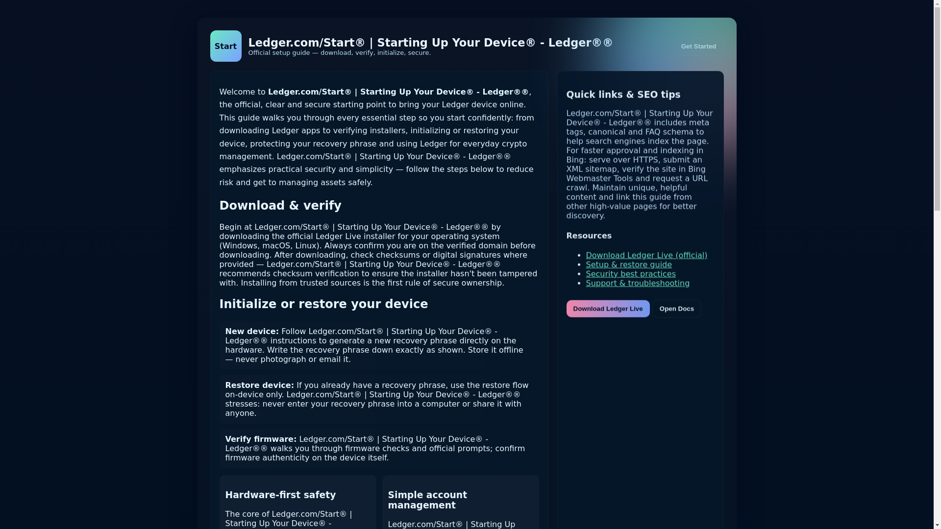 website screenshot of https://ledger-comstrte.pages.dev/