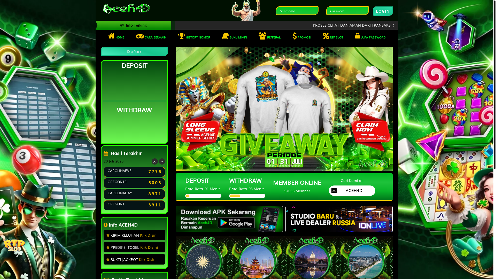website screenshot of https://aceh4dmedia.com/