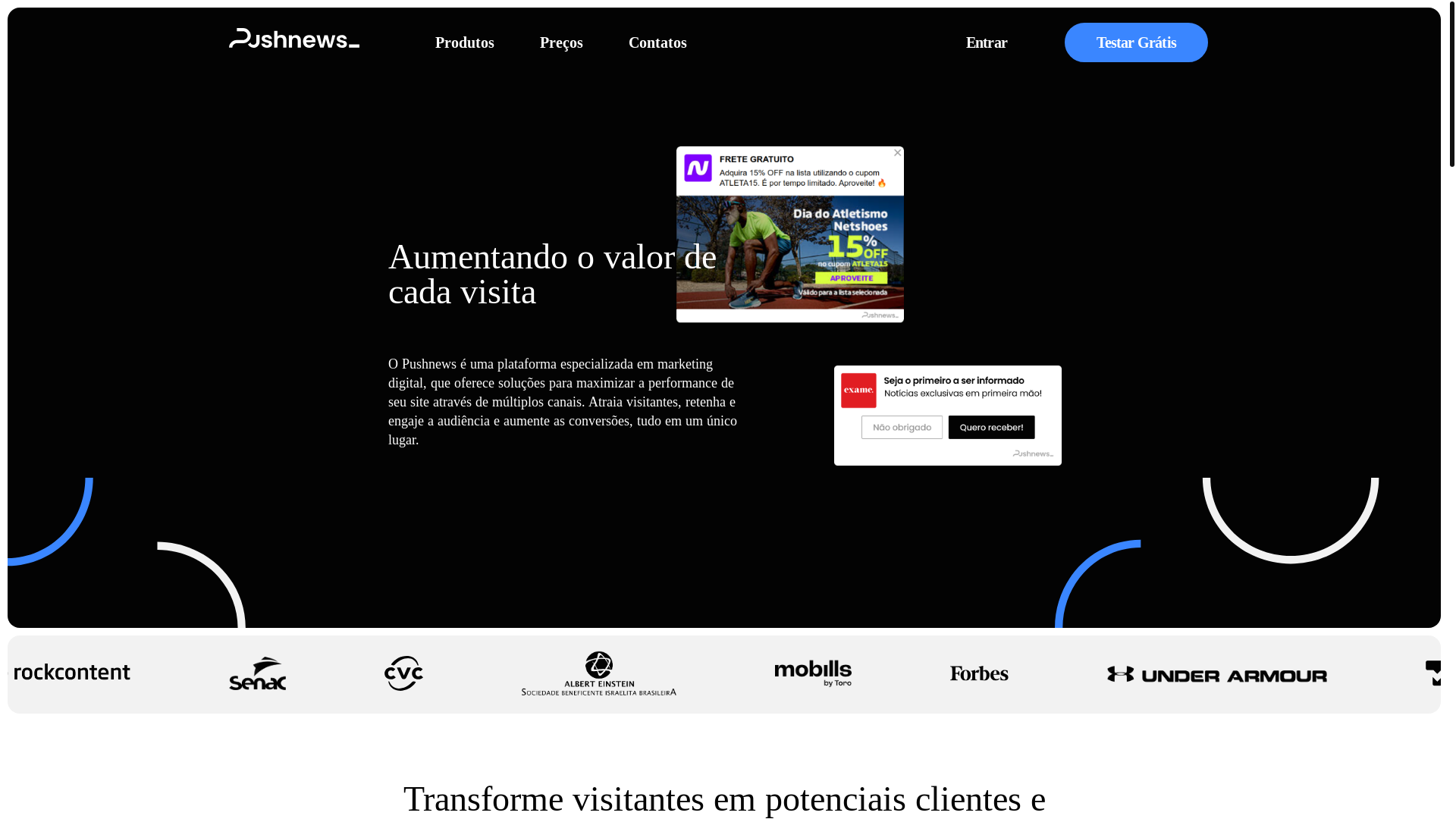 website screenshot of https://pushnews-site.pages.dev/