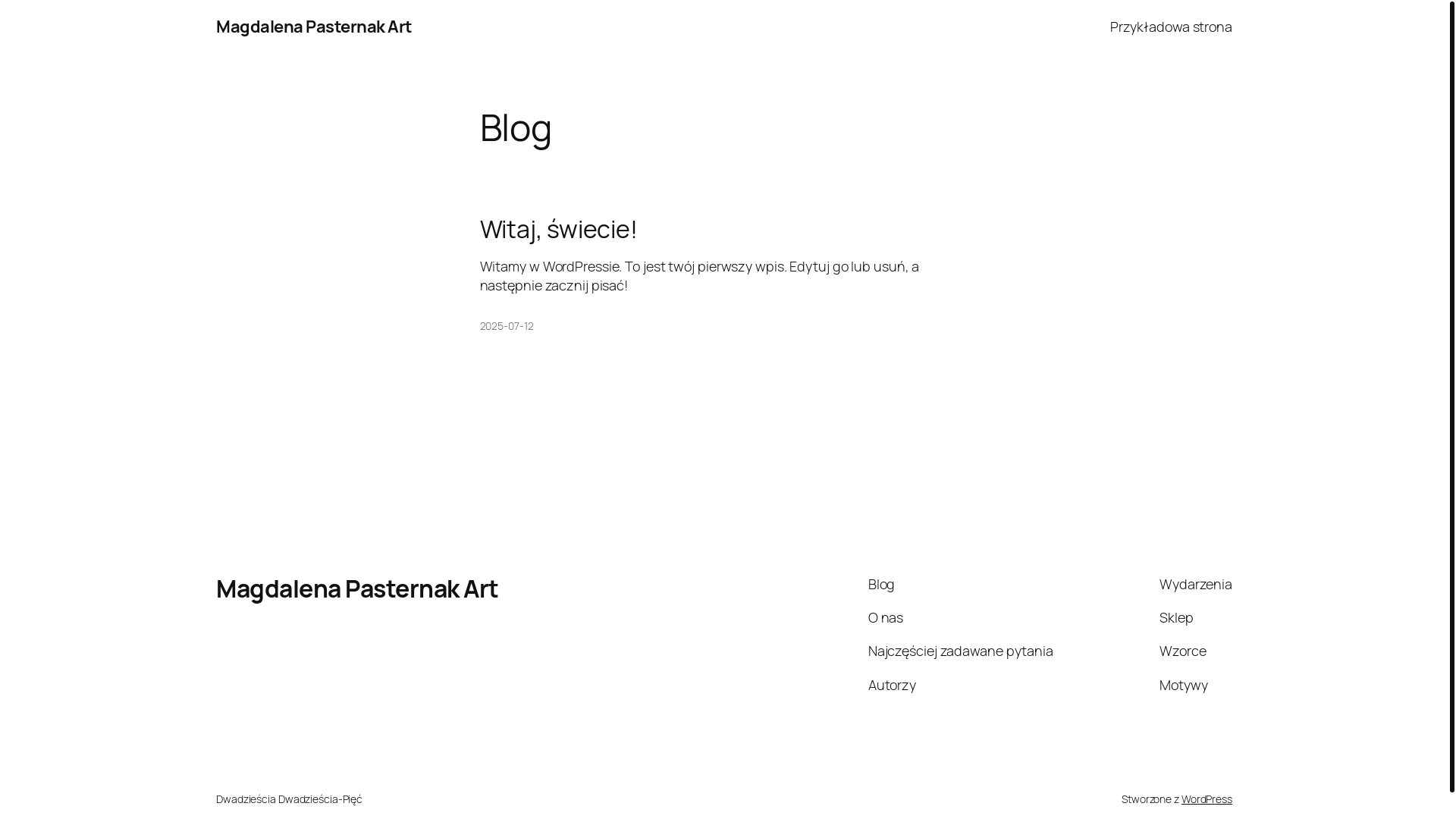 website screenshot of https://magdalenapasternak.pl/