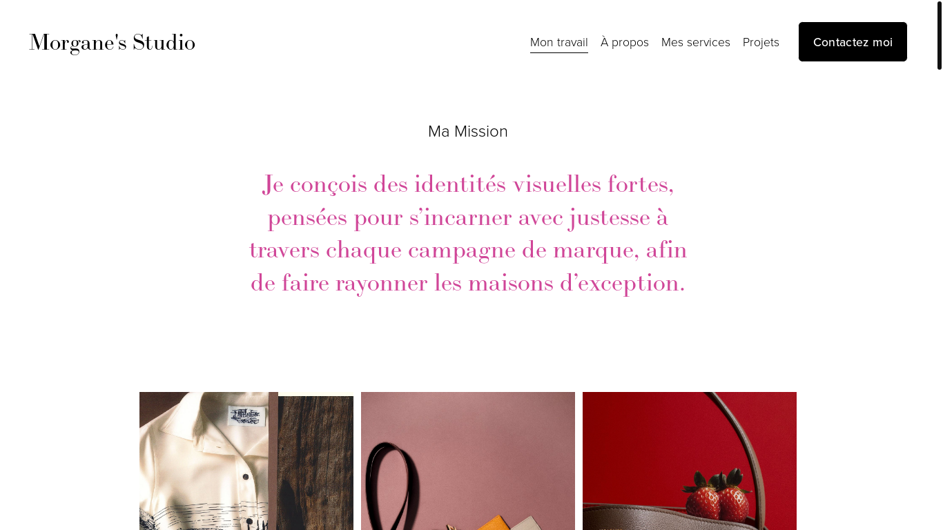 website screenshot of https://morganelepinay.com/