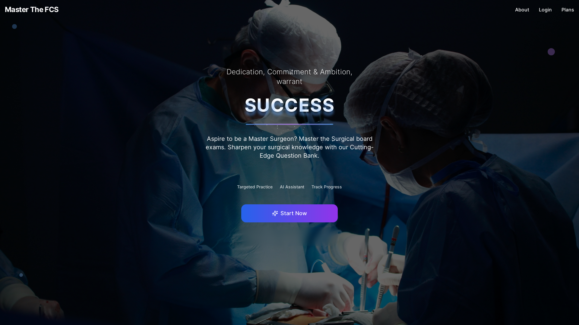 website screenshot of https://masterthefcs.com/
