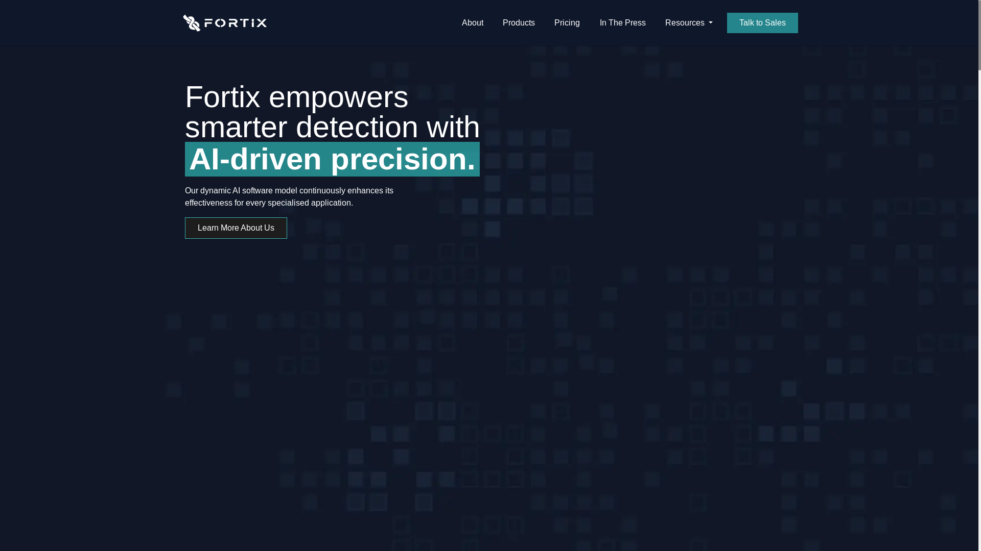website screenshot of https://fortixaiteams.com/