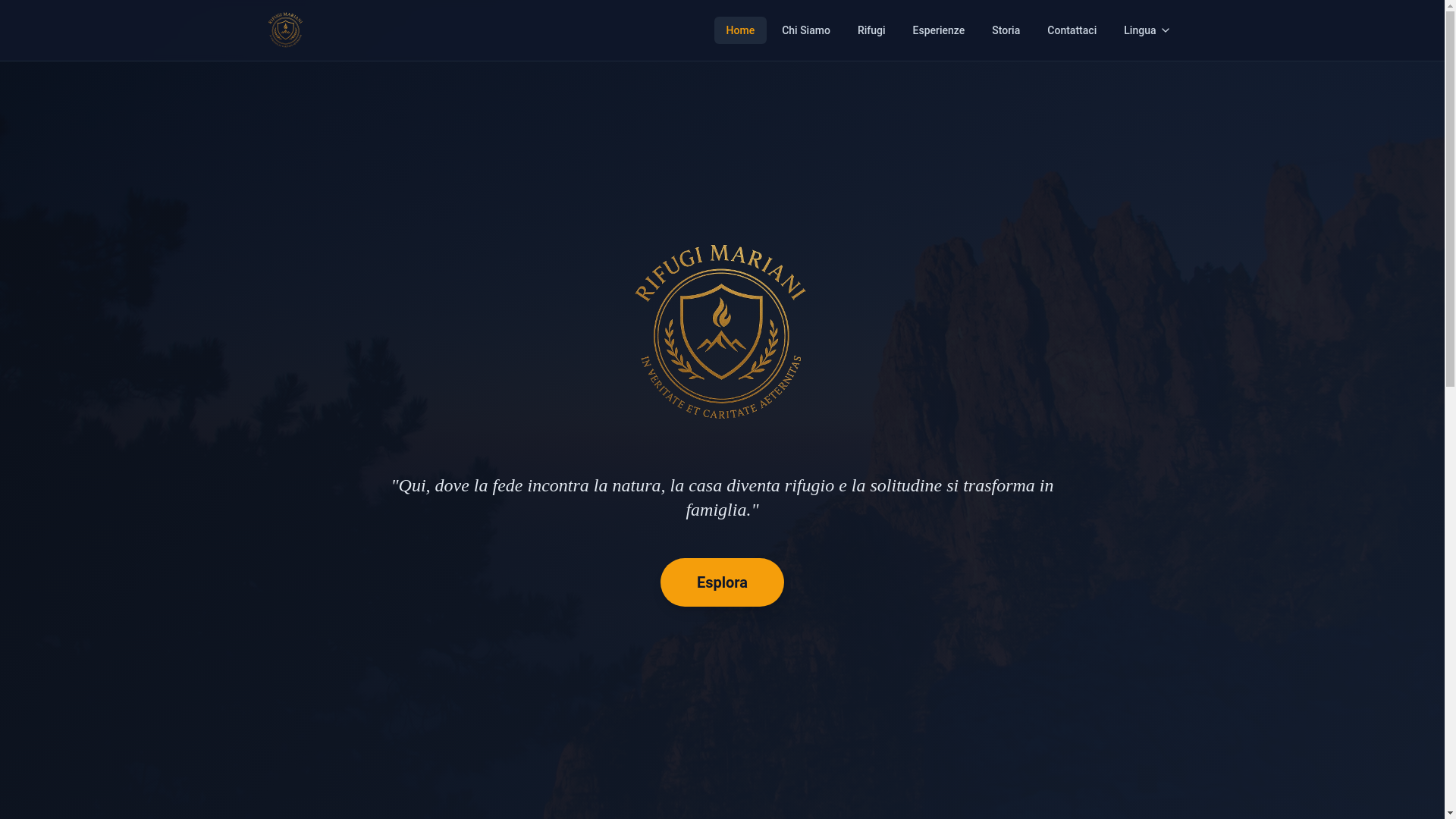 website screenshot of https://rifugimariani.it/