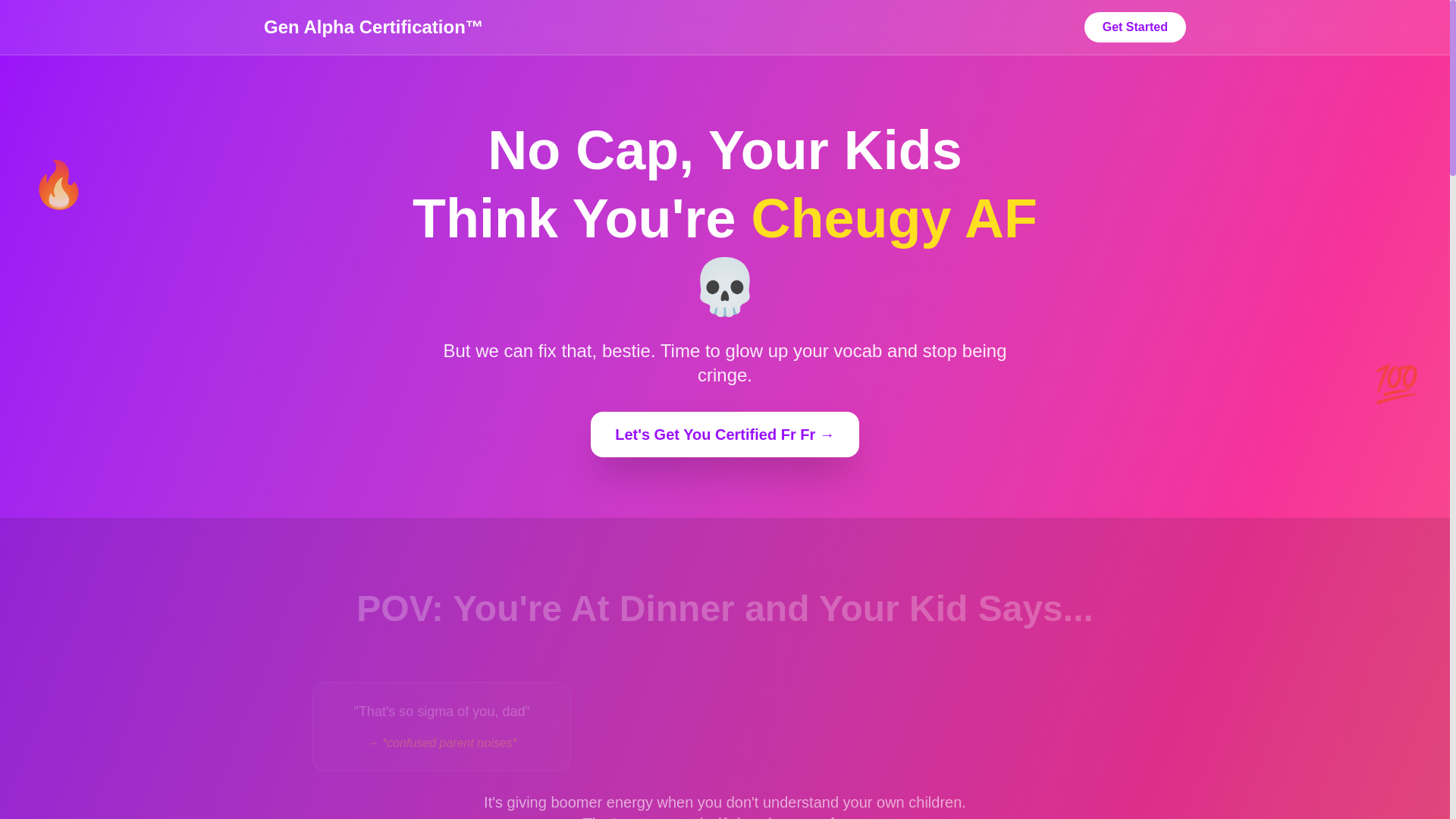 website screenshot of https://genalphacertified.com/