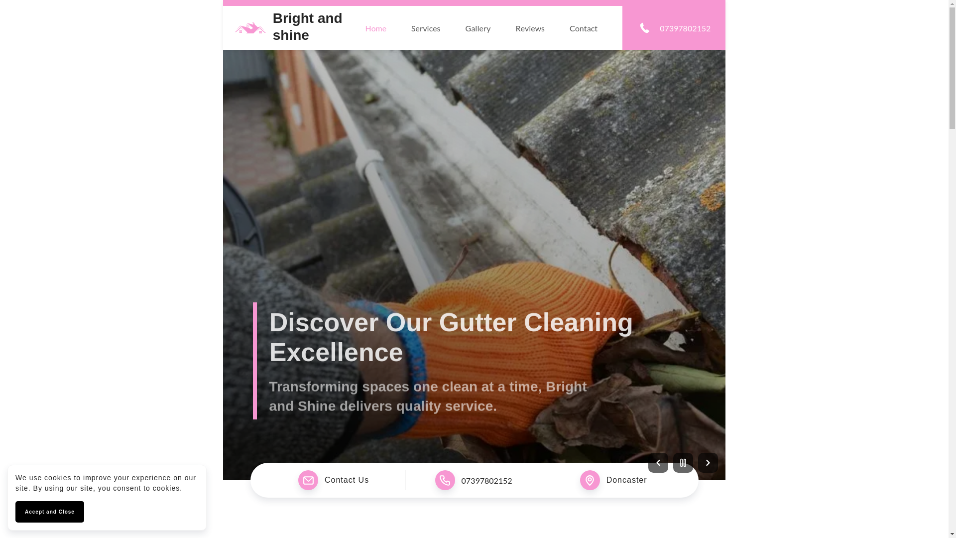 website screenshot of https://bright-and-shine.co.uk/