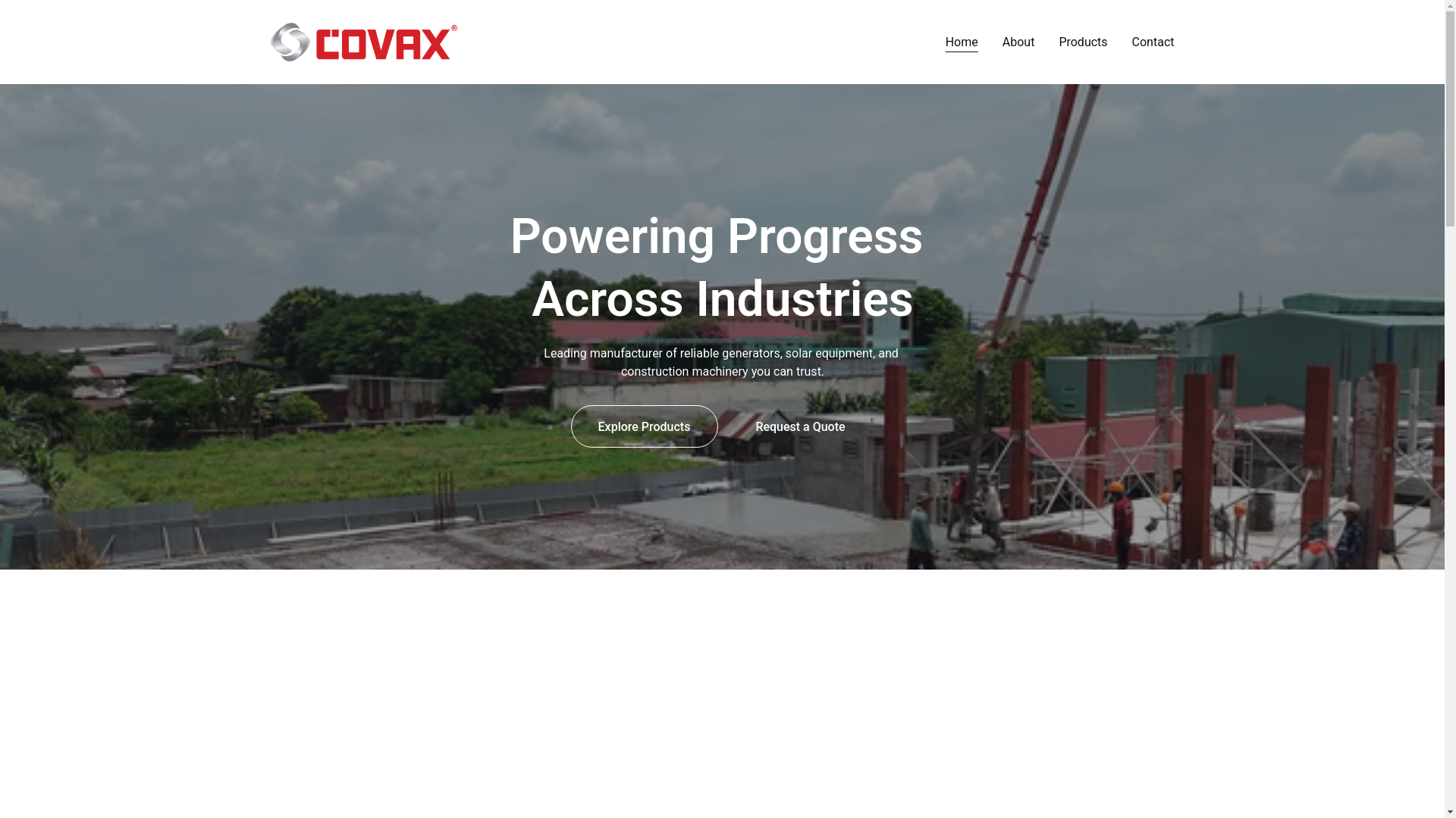 website screenshot of https://covax.ae/