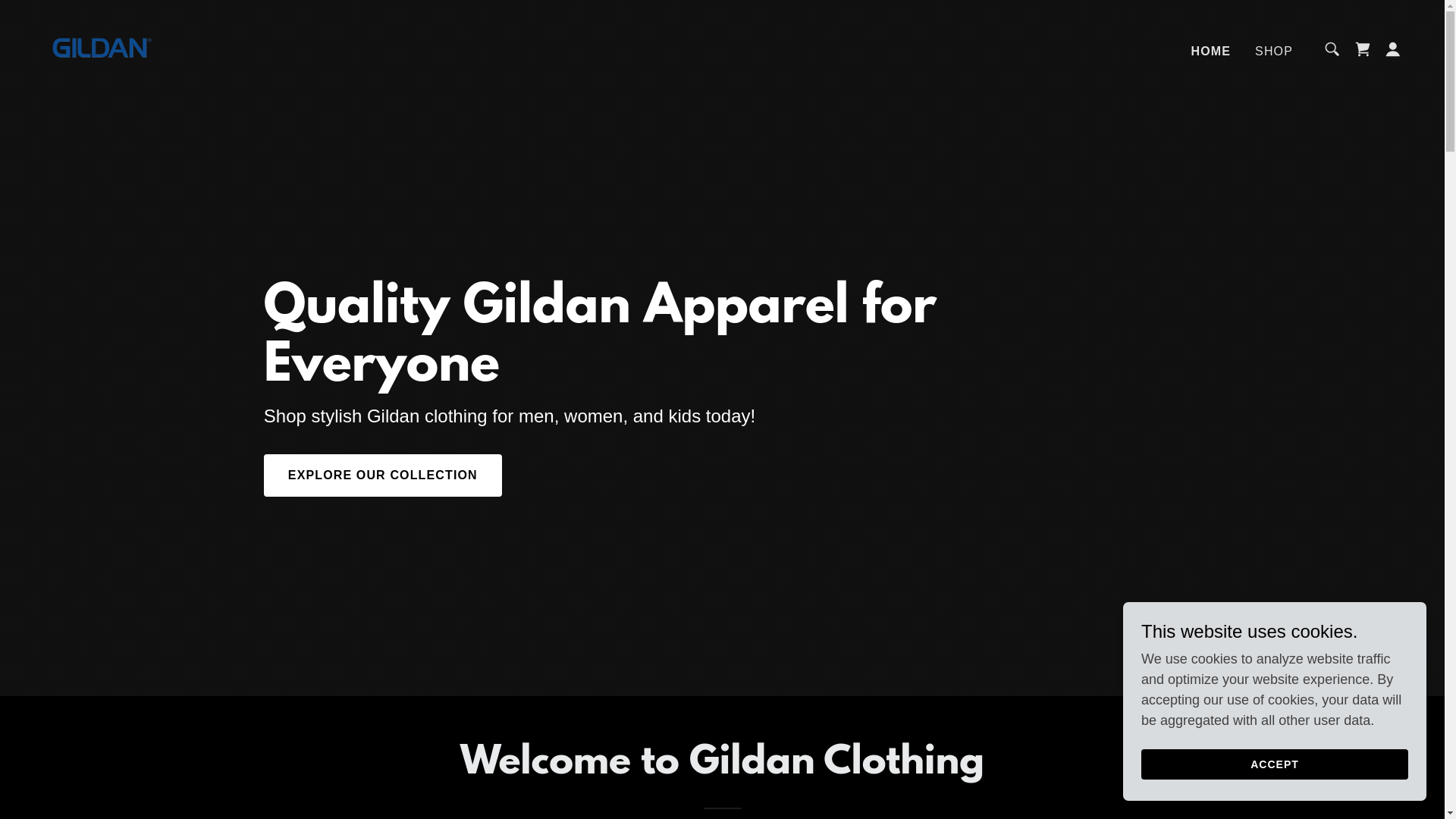website screenshot of https://gildanclothing.shop/