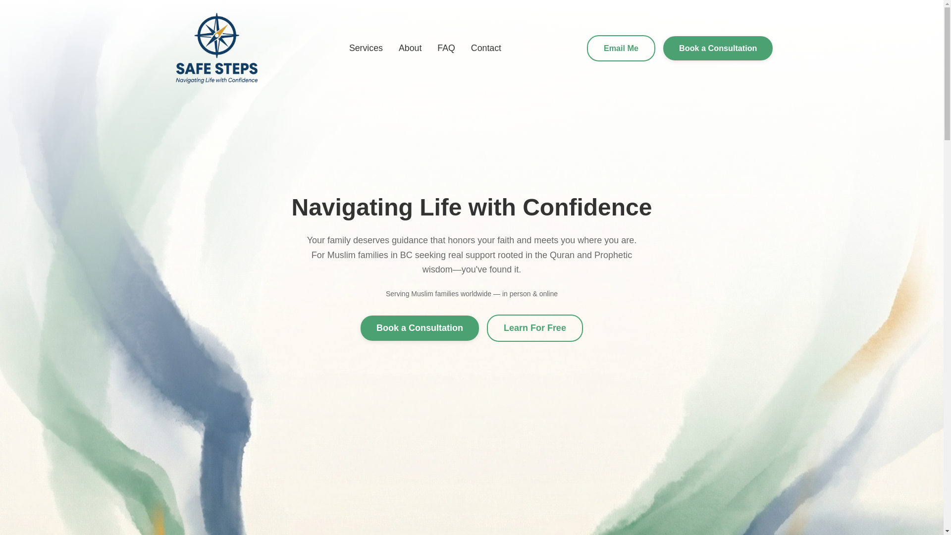 website screenshot of https://safesteps4u.com/