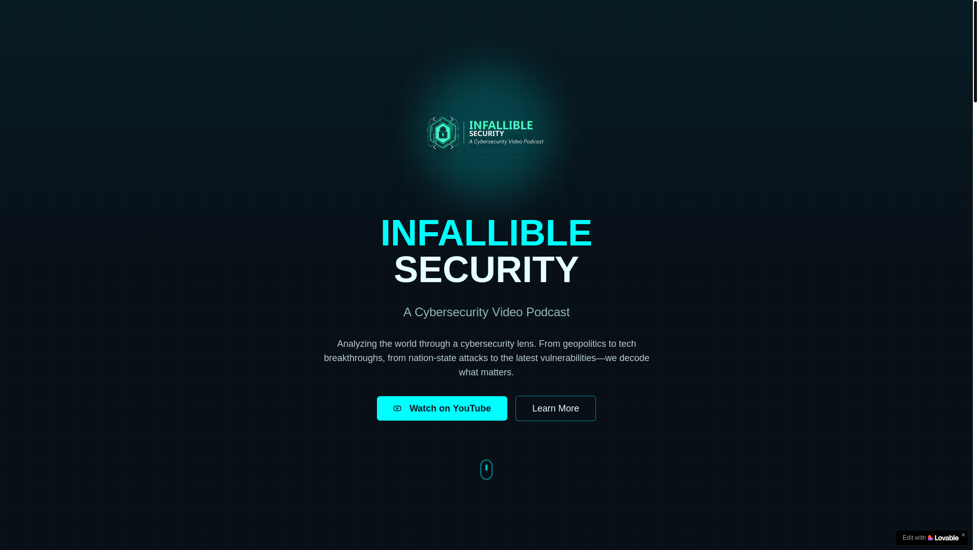 website screenshot of https://infalliblesecurity.com/