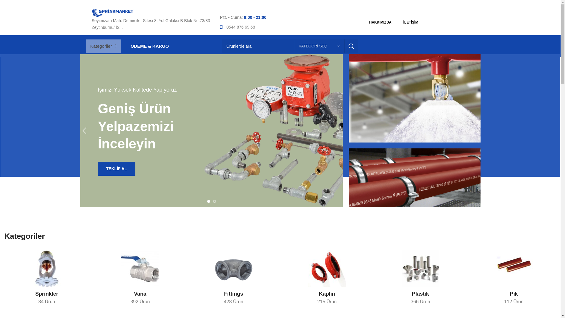 website screenshot of https://www.sprinkmarket.com