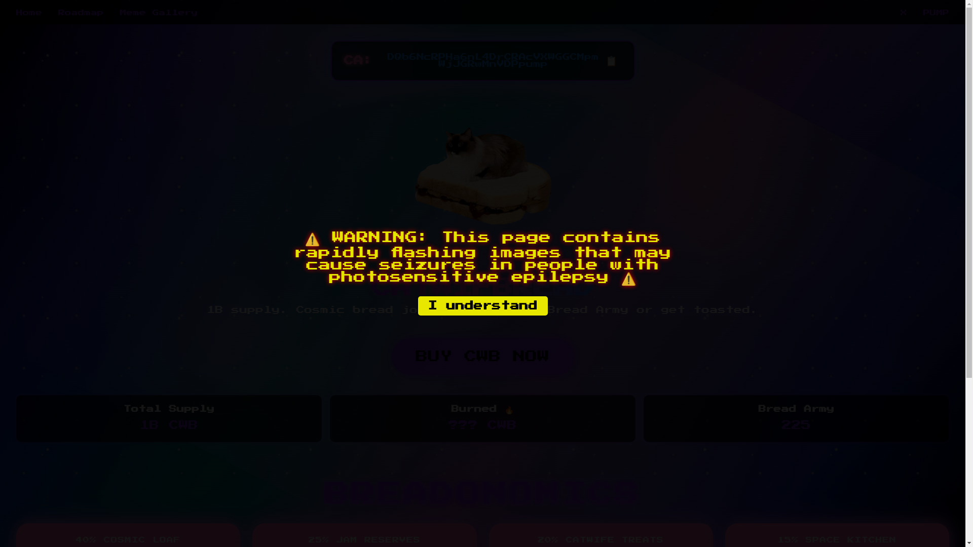 website screenshot of https://catwifbread.pages.dev/