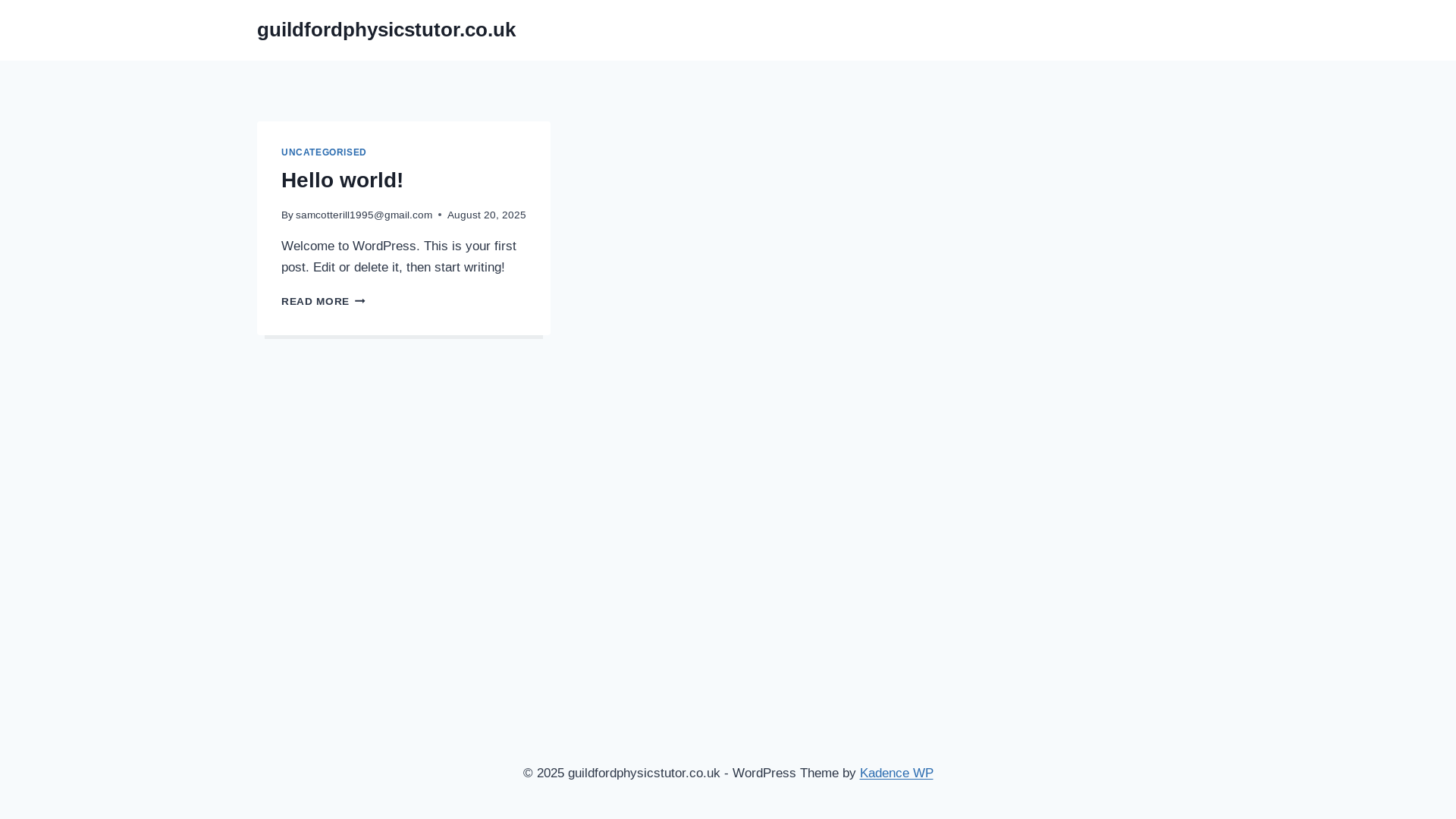 website screenshot of https://guildfordphysicstutor.co.uk/