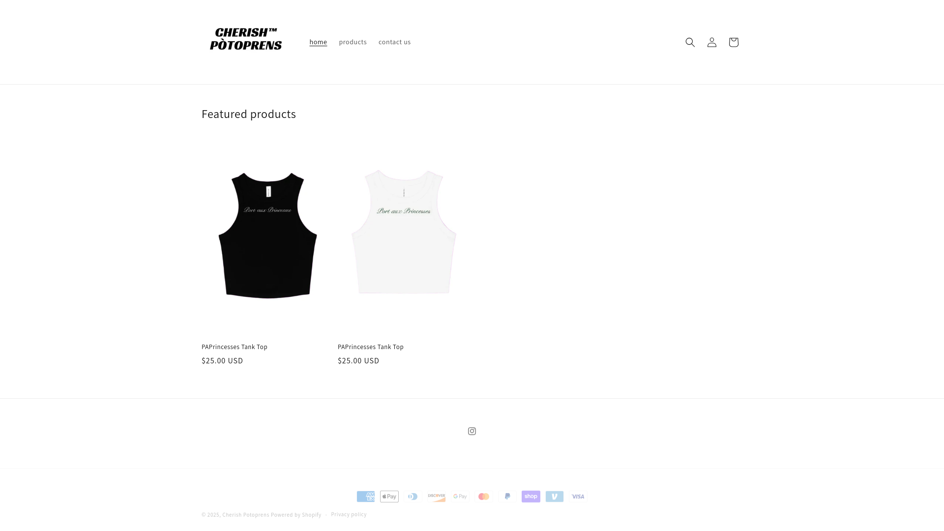 website screenshot of https://cherishpotoprens.com/