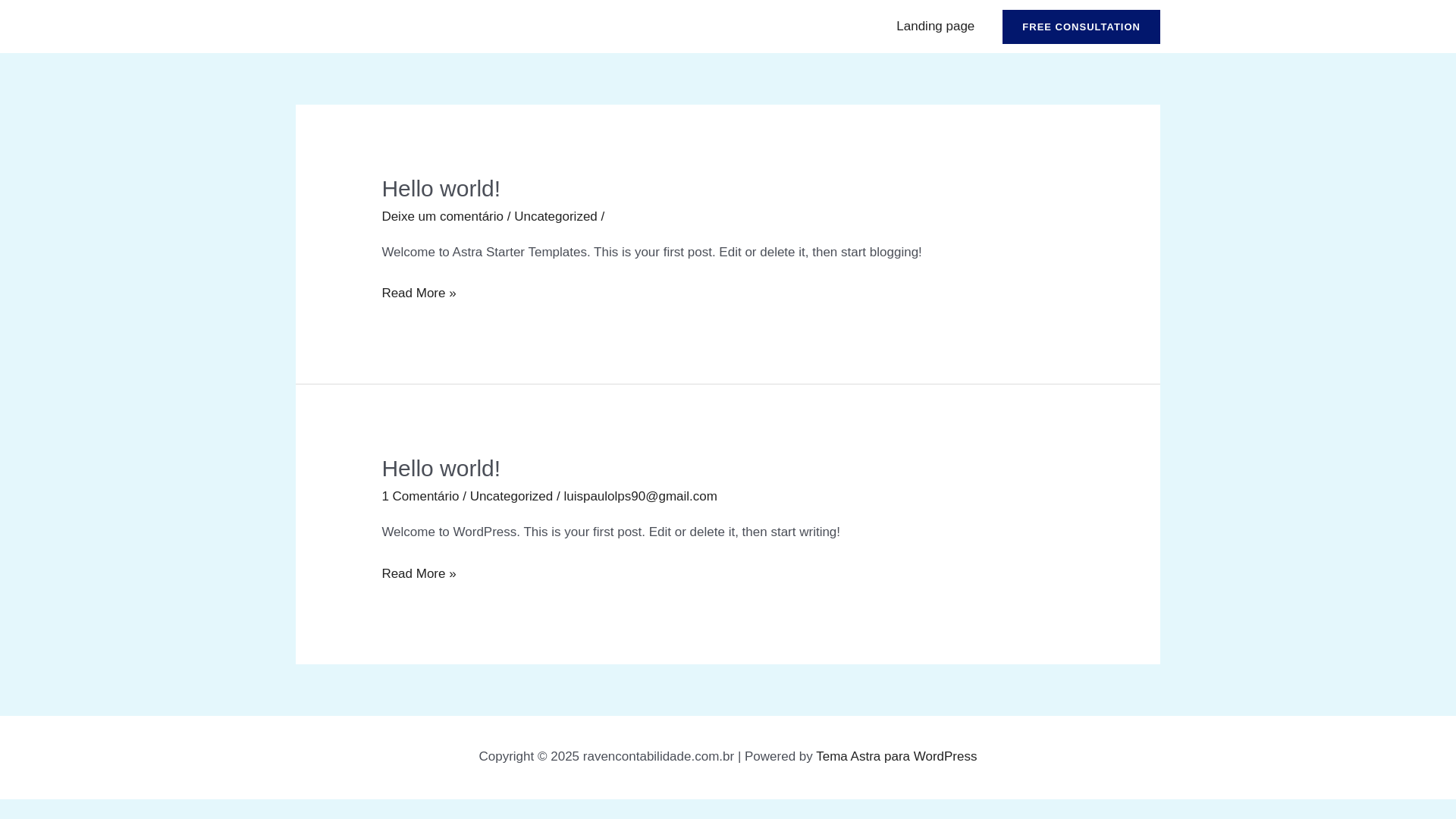 website screenshot of https://ravencontabilidade.com.br/