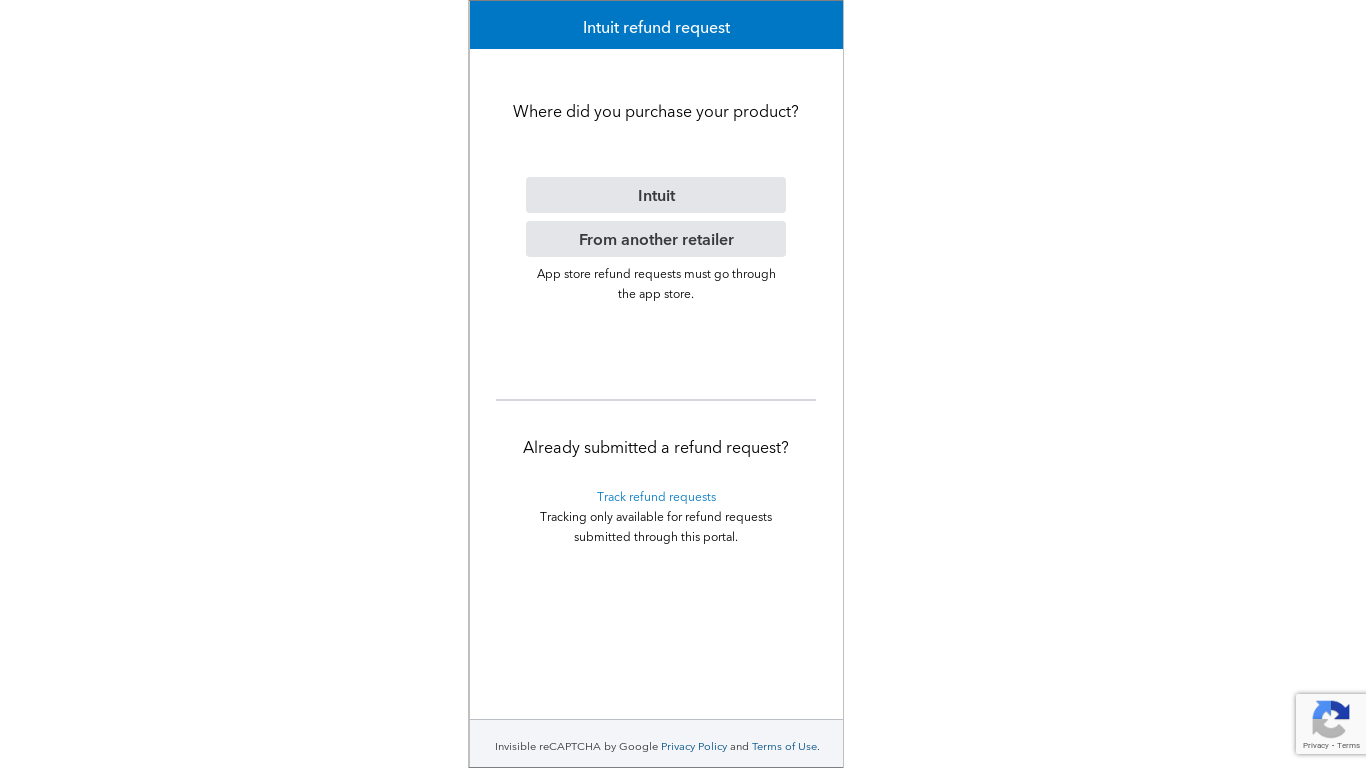 website screenshot of https://accounts.intuit.com/app/oirr