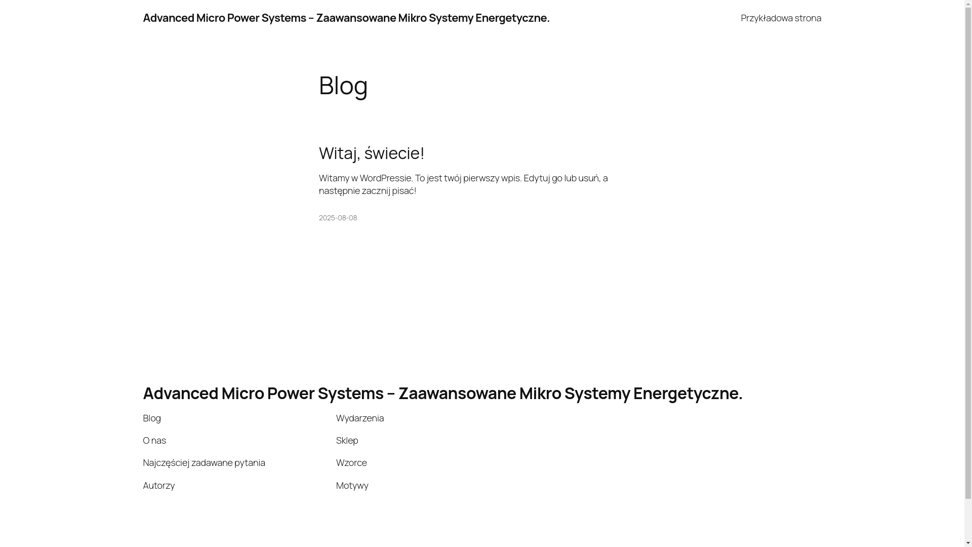 website screenshot of https://ampowersystems.pl/