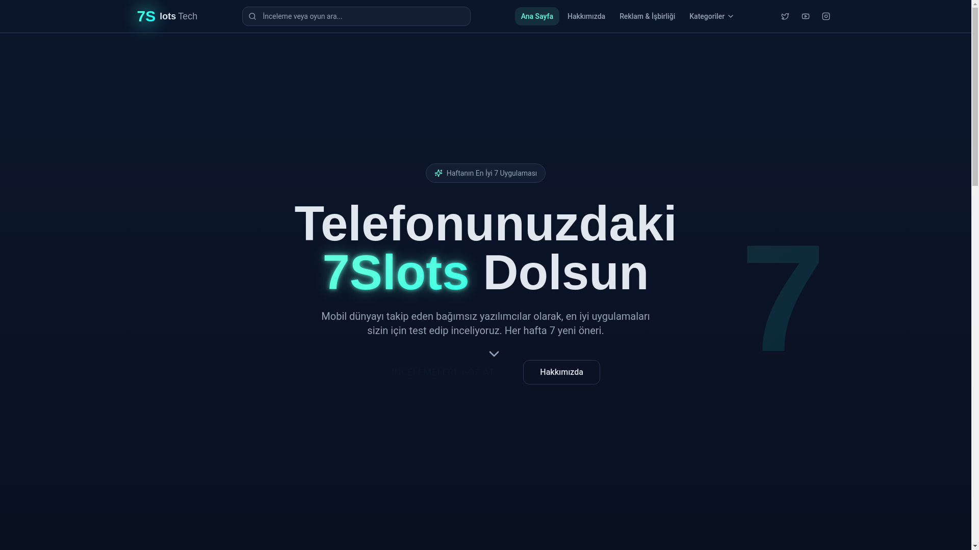 website screenshot of https://7slotsrehber.pro/