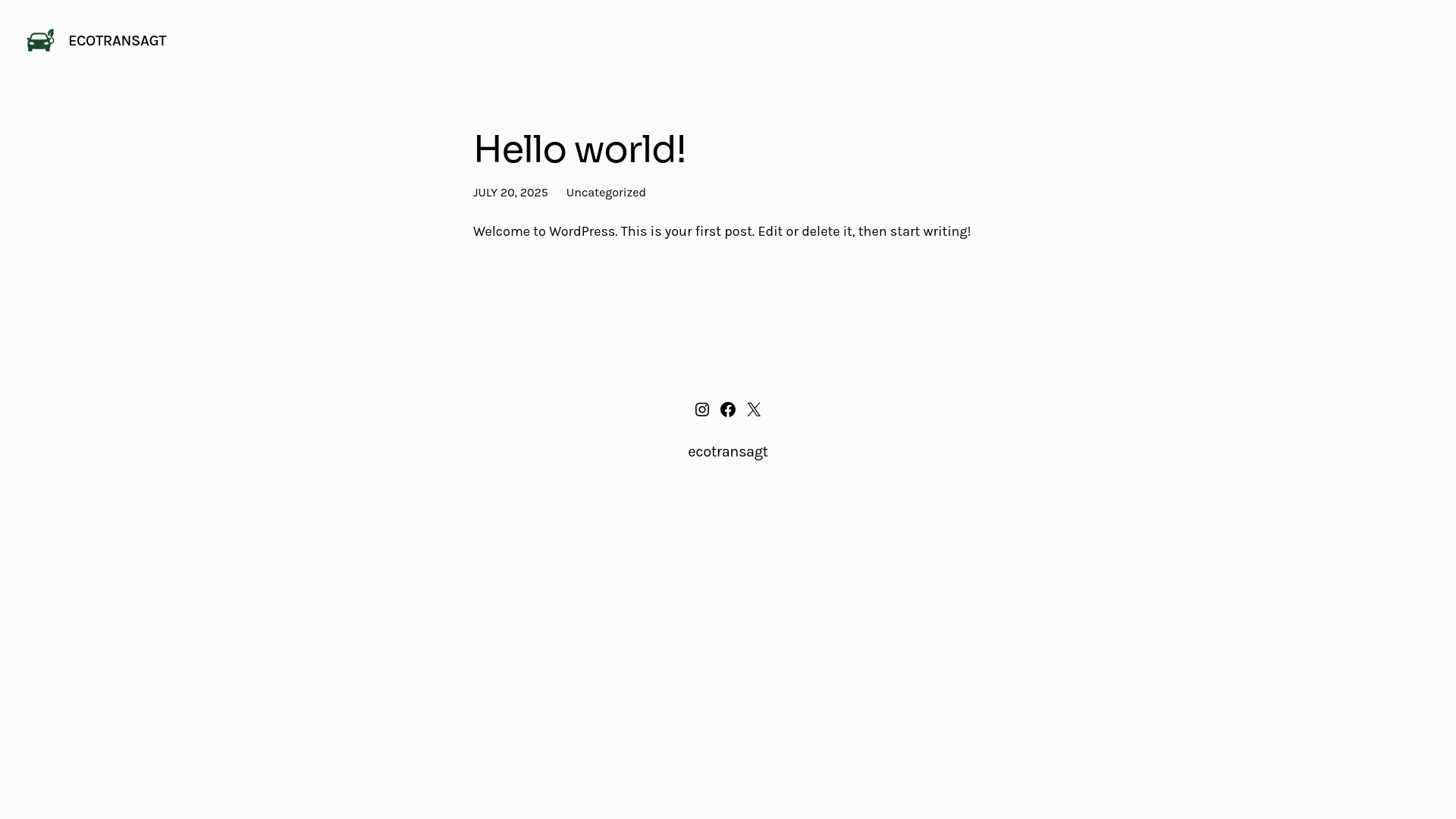 website screenshot of https://ecotransagt.com/
