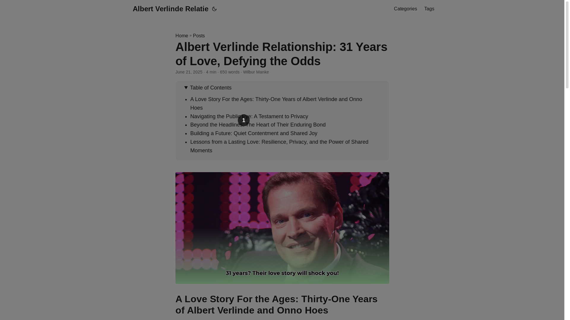 website screenshot of https://albert-verlinde-relatie.pages.dev/