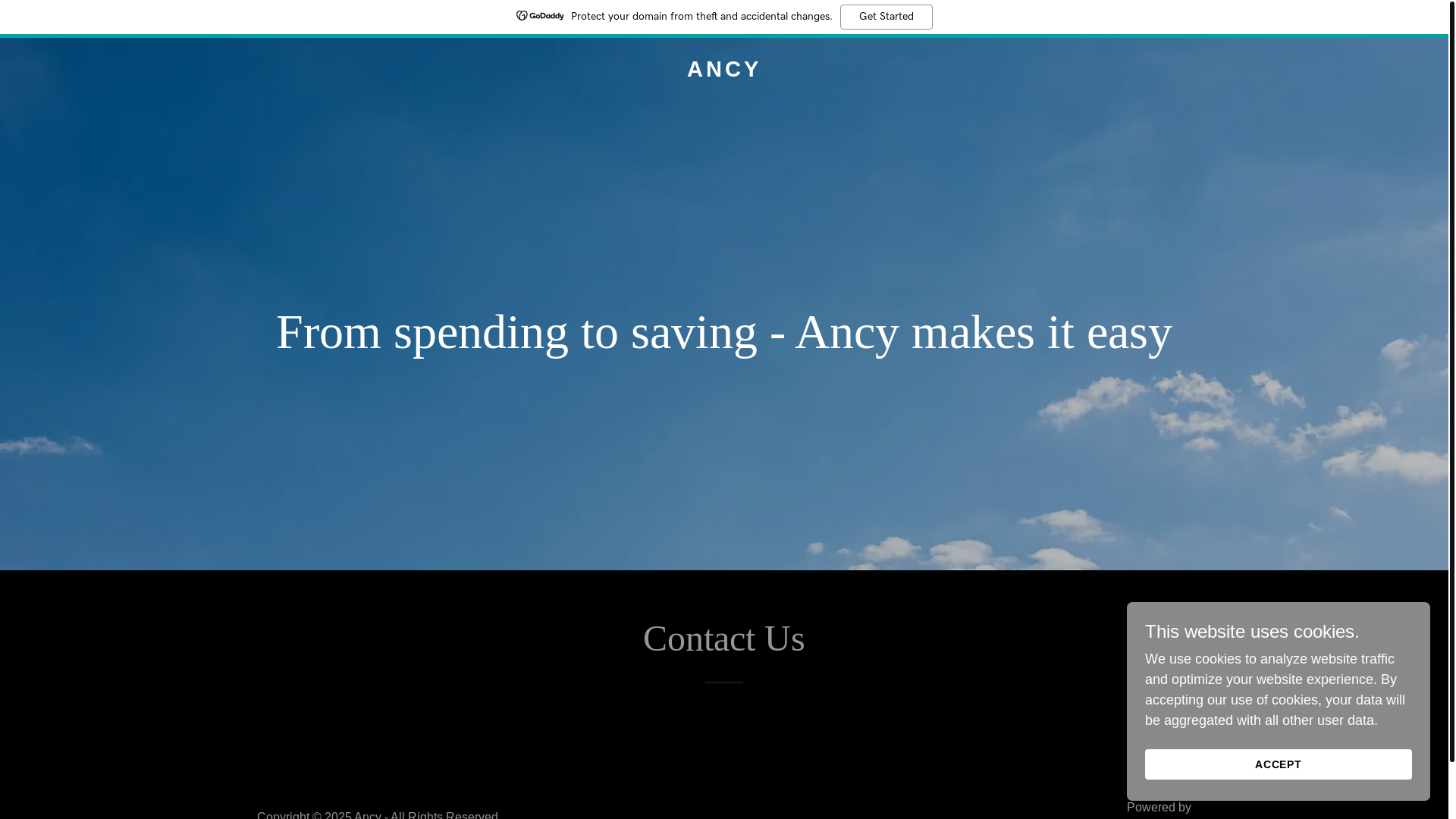 website screenshot of https://ancy.co.in/