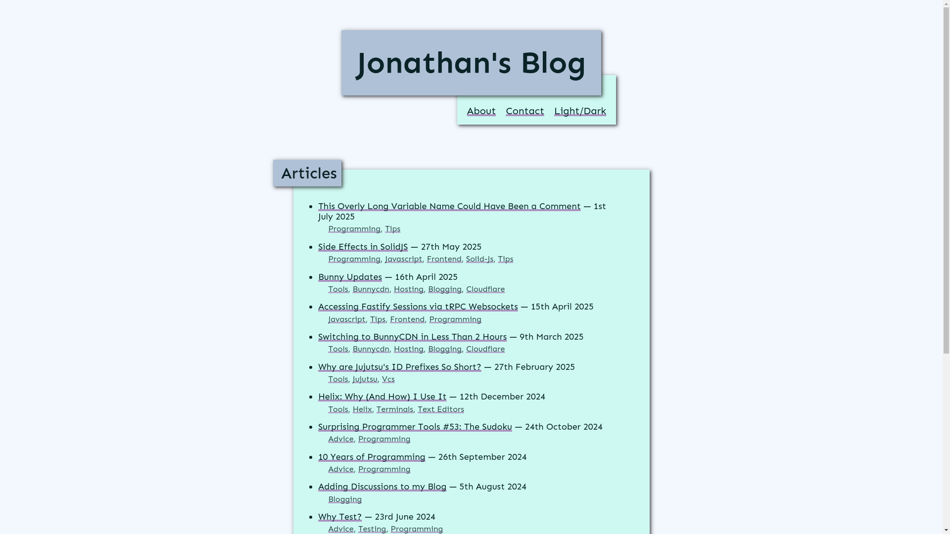 website screenshot of https://jonathan-frere.com/