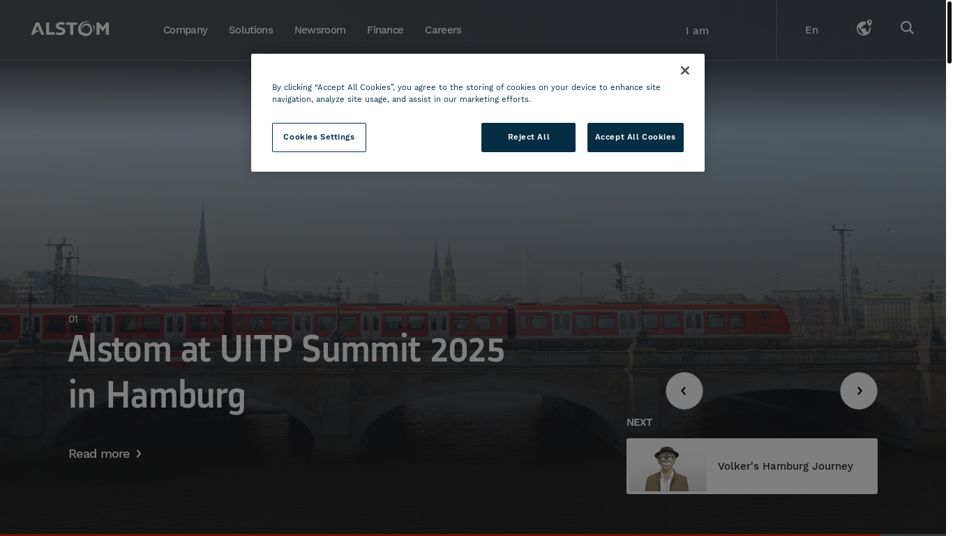website screenshot of https://www.alstom.com/