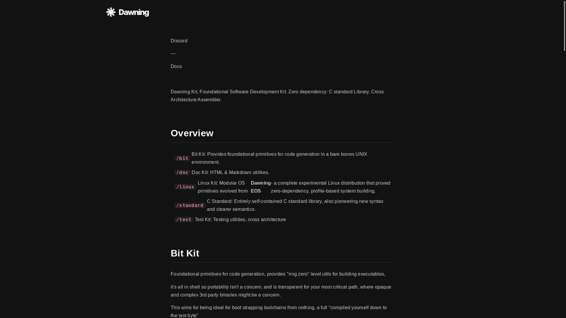 website screenshot of https://dawning-kit.pages.dev/
