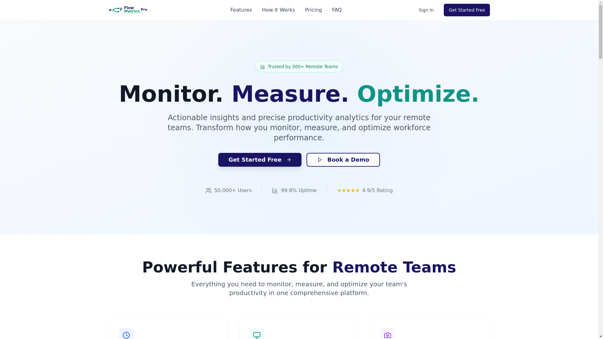 website screenshot of https://flowmetricspro.com/