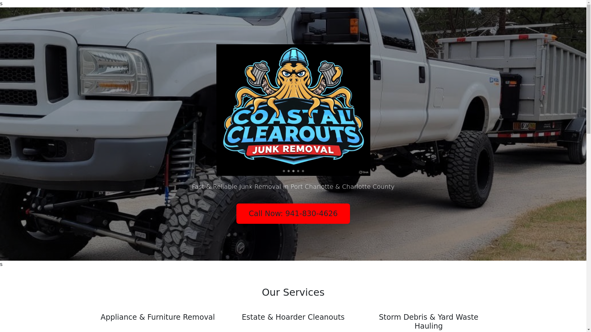 website screenshot of https://coastalclearouts.pages.dev/