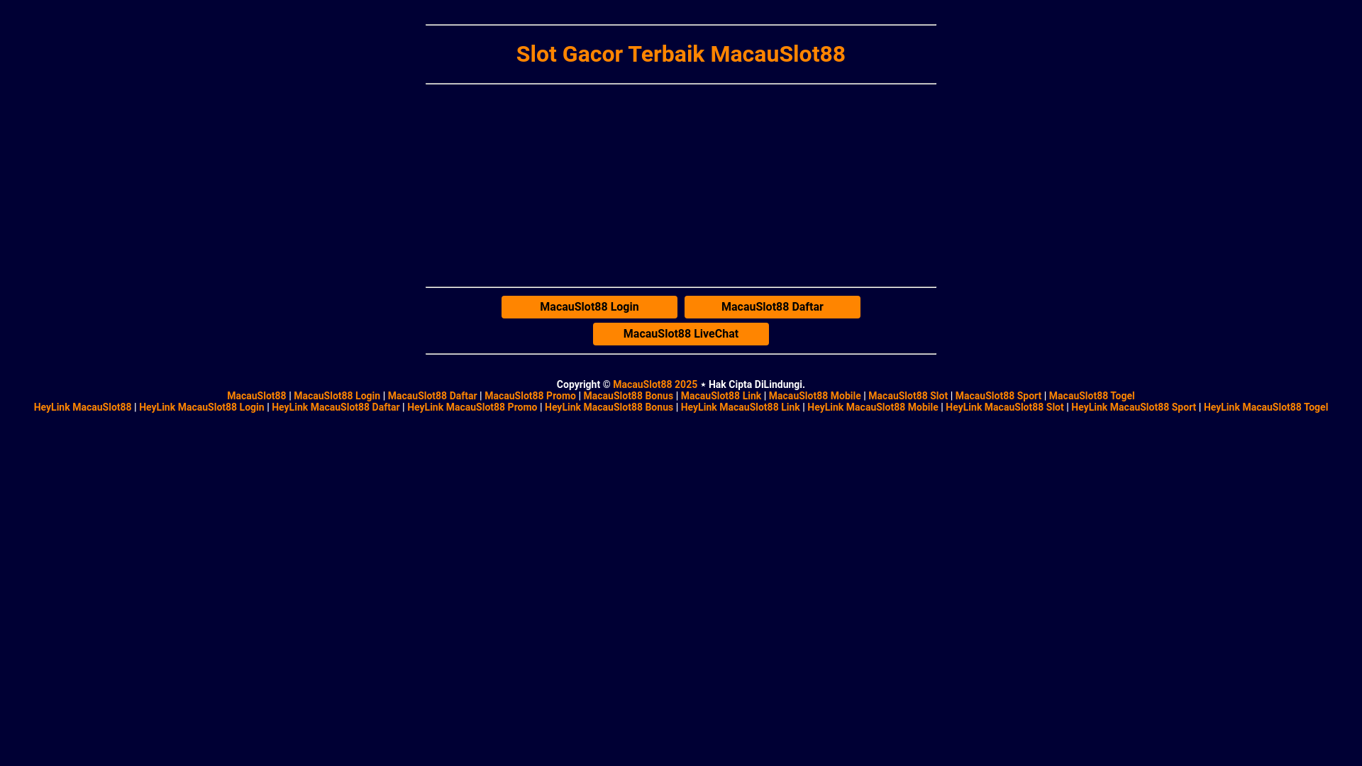 website screenshot of https://macauslot88x.id/