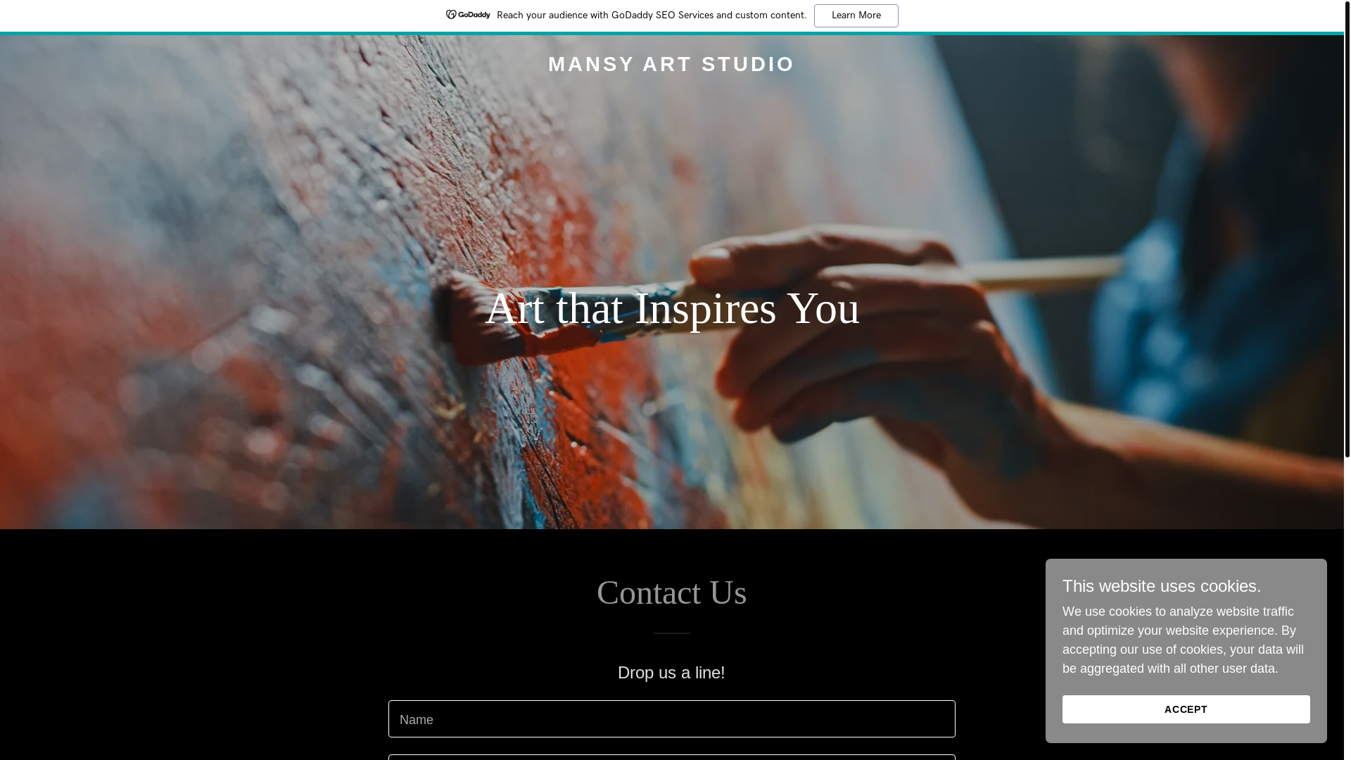 website screenshot of https://mansyart.com/