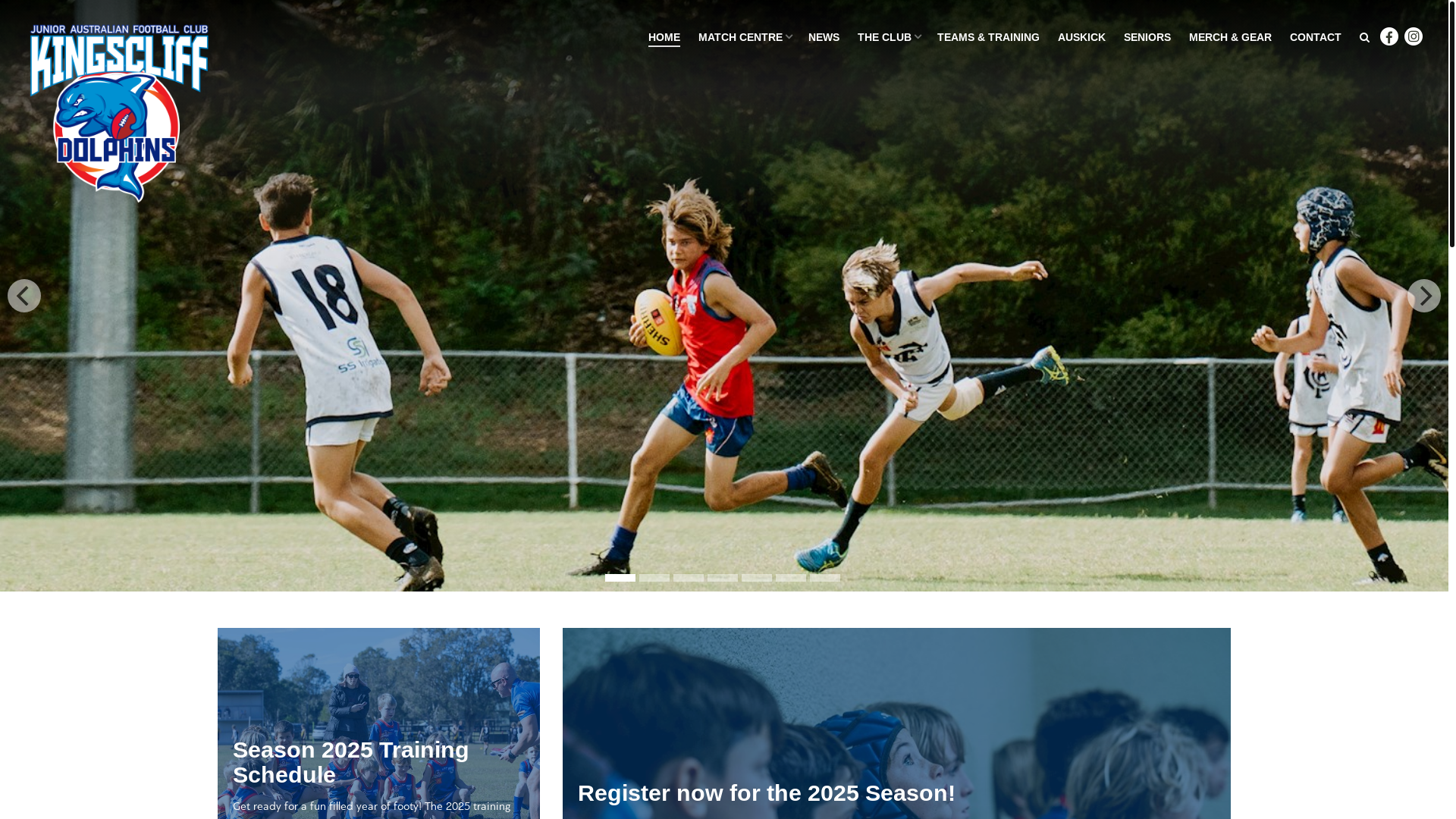 website screenshot of https://kingscliffdolphins.online/
