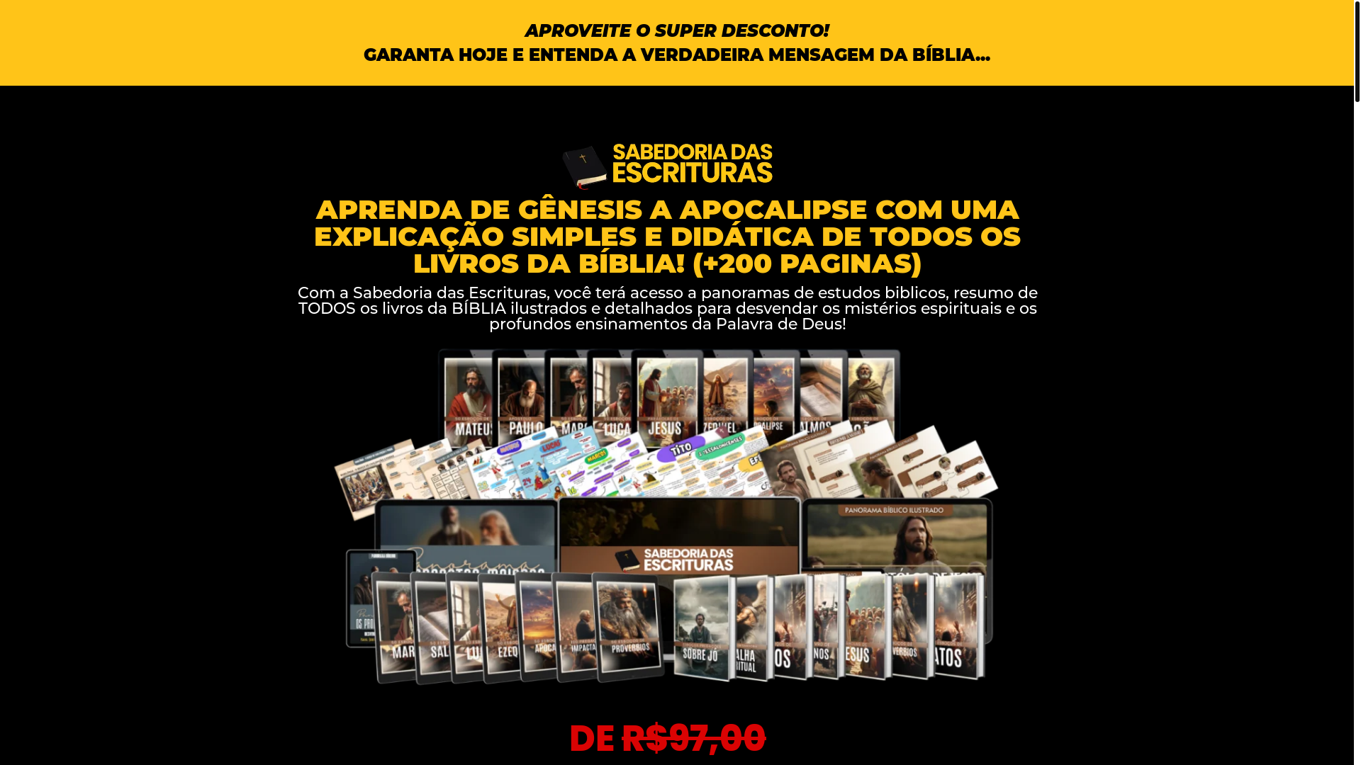 website screenshot of https://sabedoriadasescrituras.site/