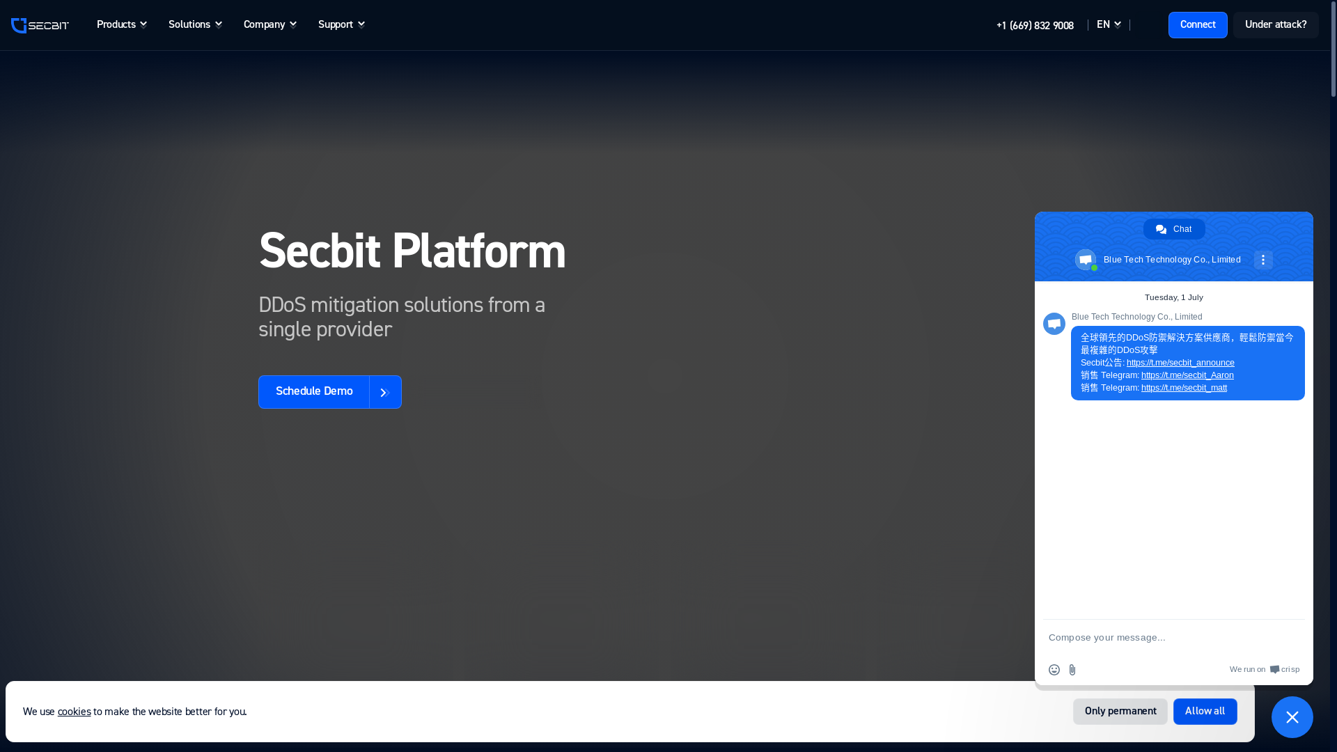 website screenshot of https://secbit.ai