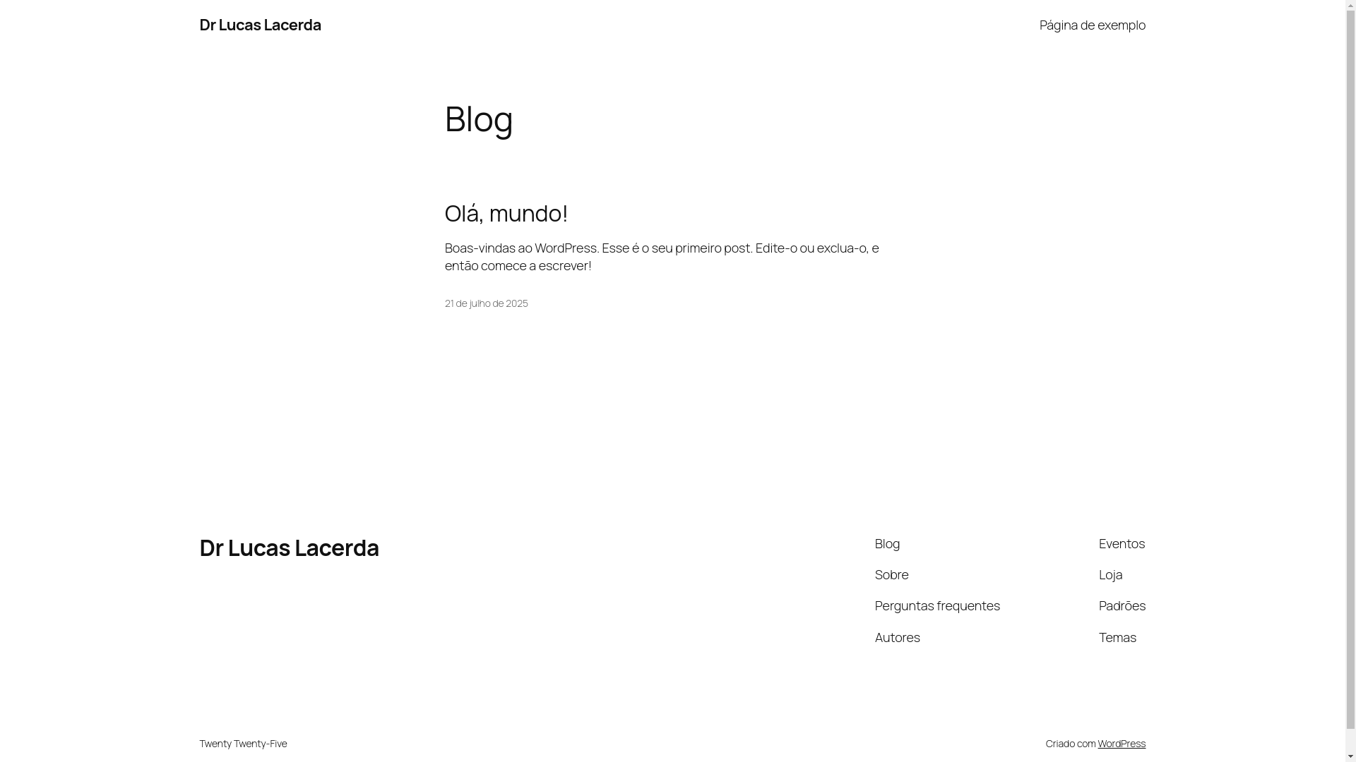 website screenshot of https://drlucaslacerda.com.br/