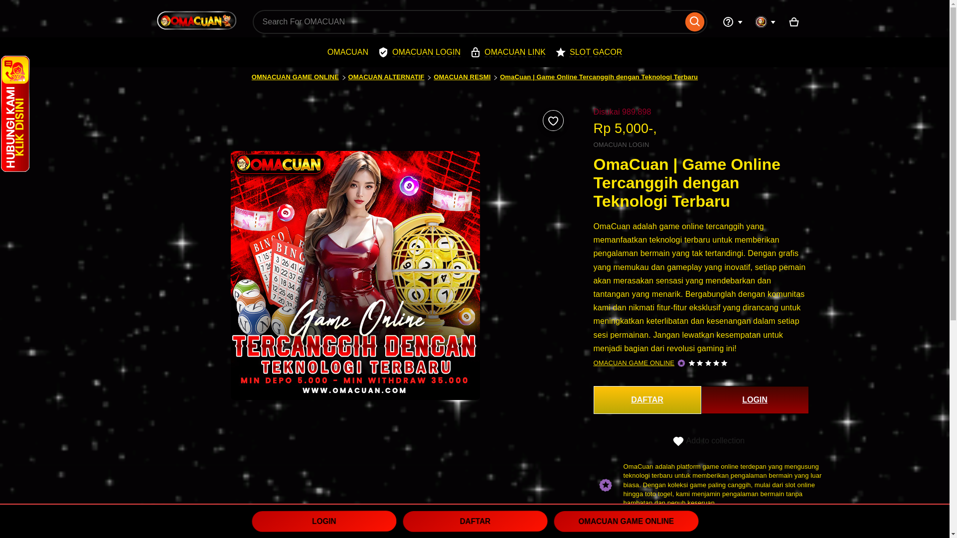 website screenshot of https://omacuan4d.id/