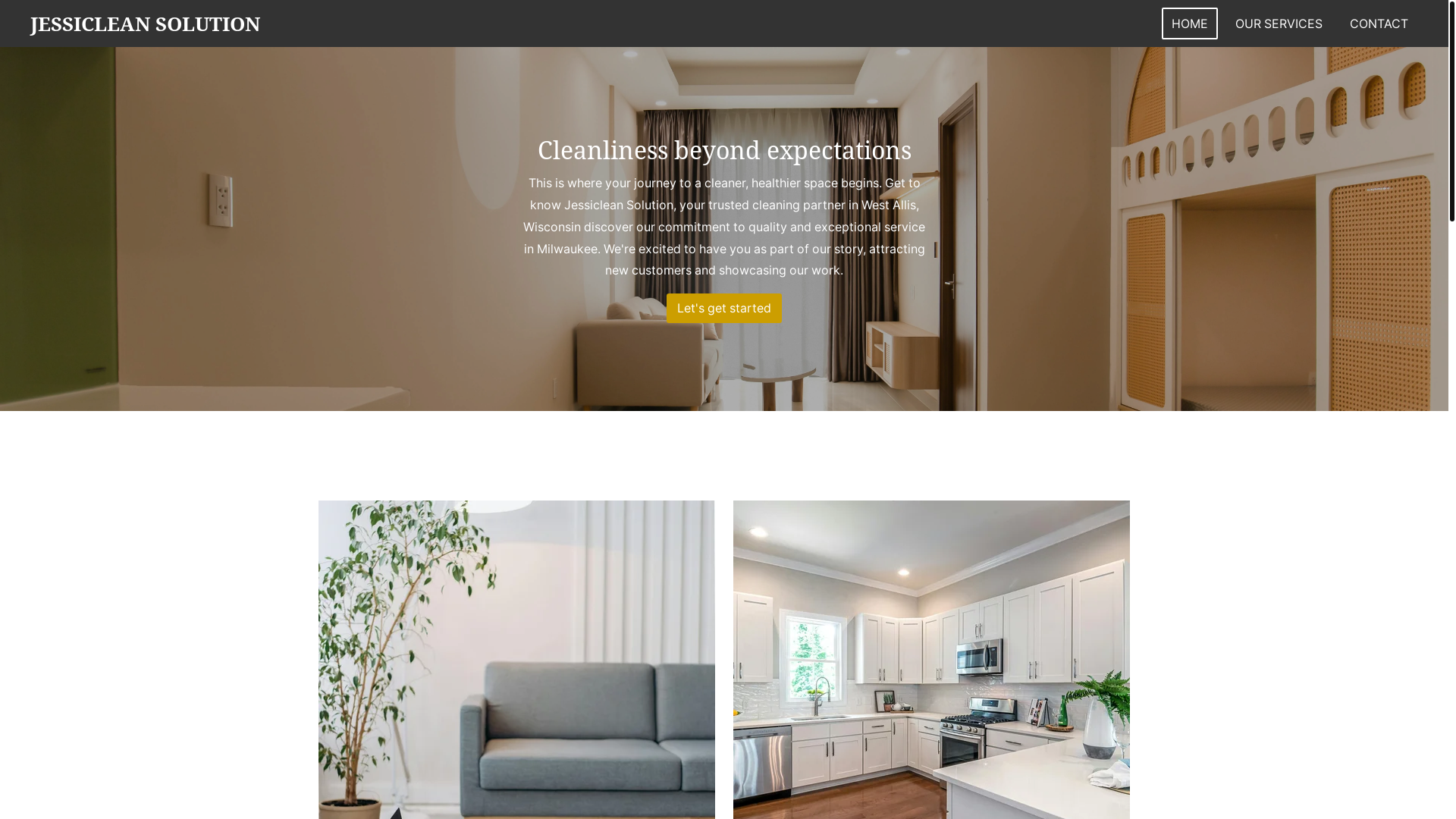 website screenshot of https://jessicleansolution.com/