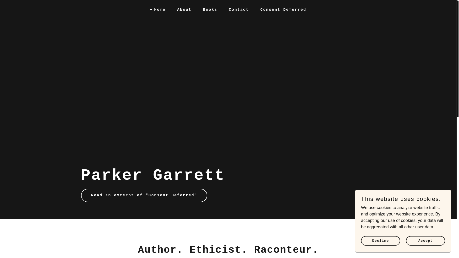 website screenshot of https://parkergarrett.net/