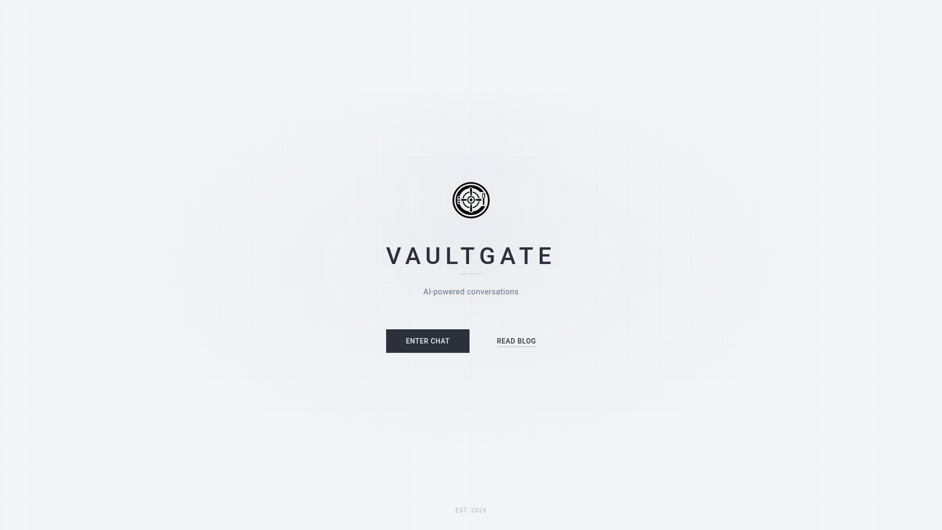 website screenshot of https://vaultegate.app/