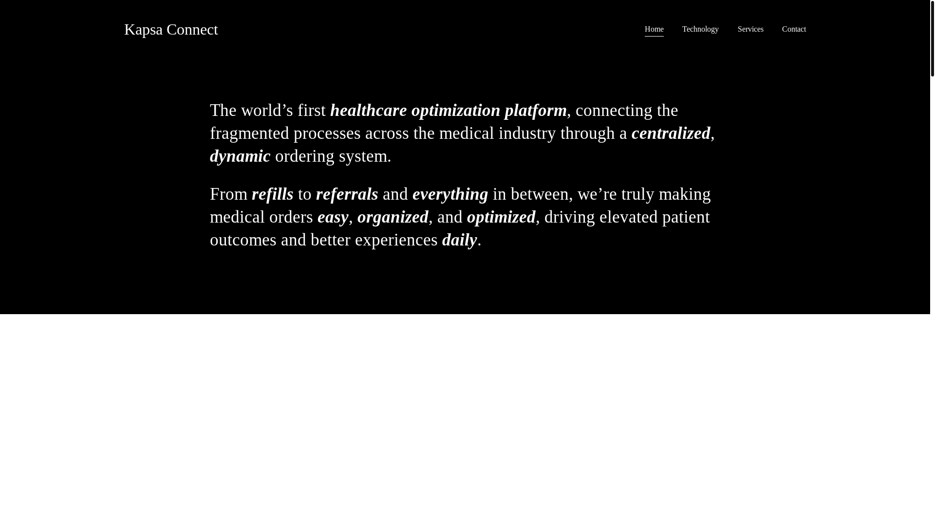 website screenshot of https://kapsacares.org/