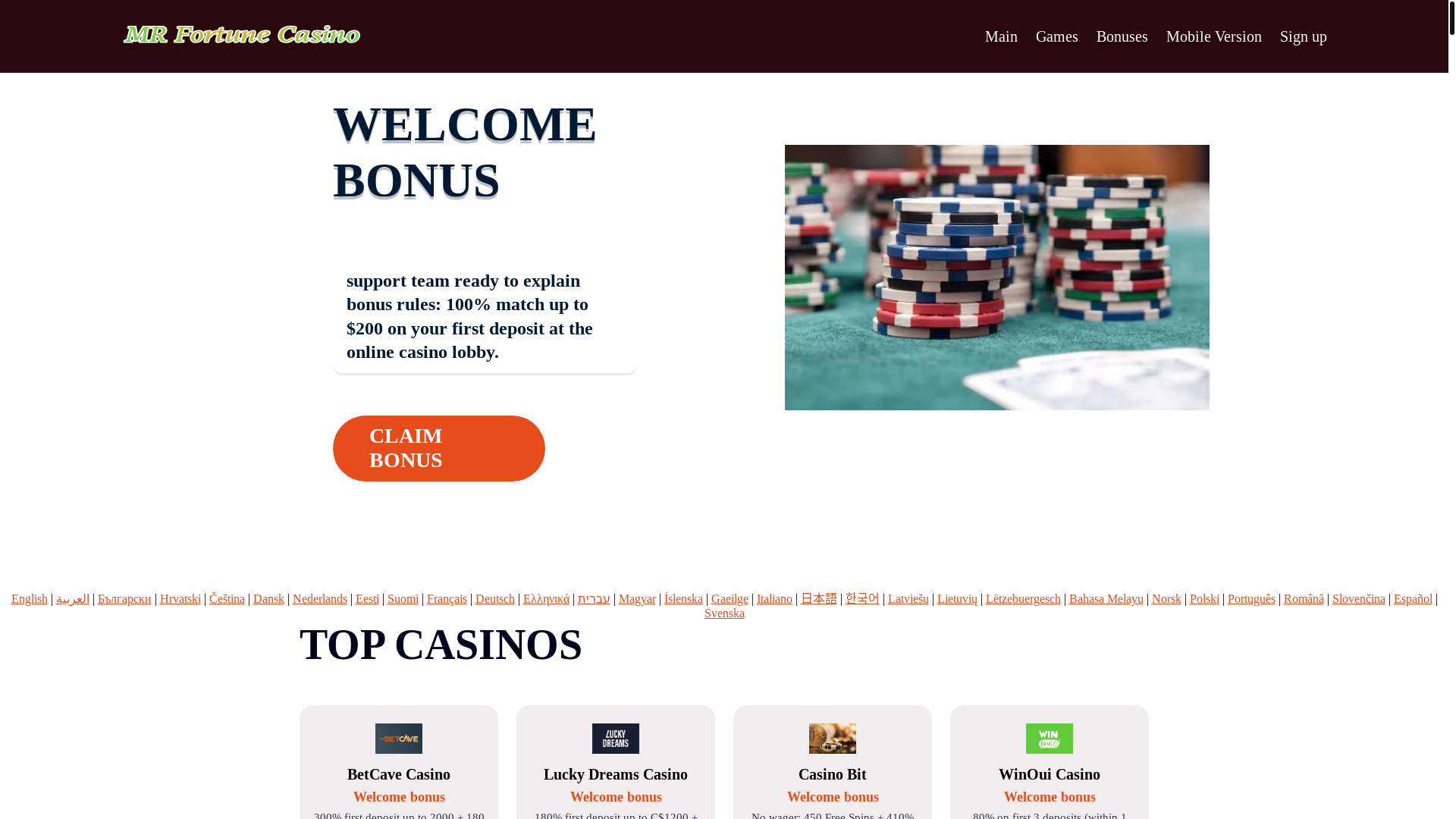 website screenshot of https://mrfortune3.bond/