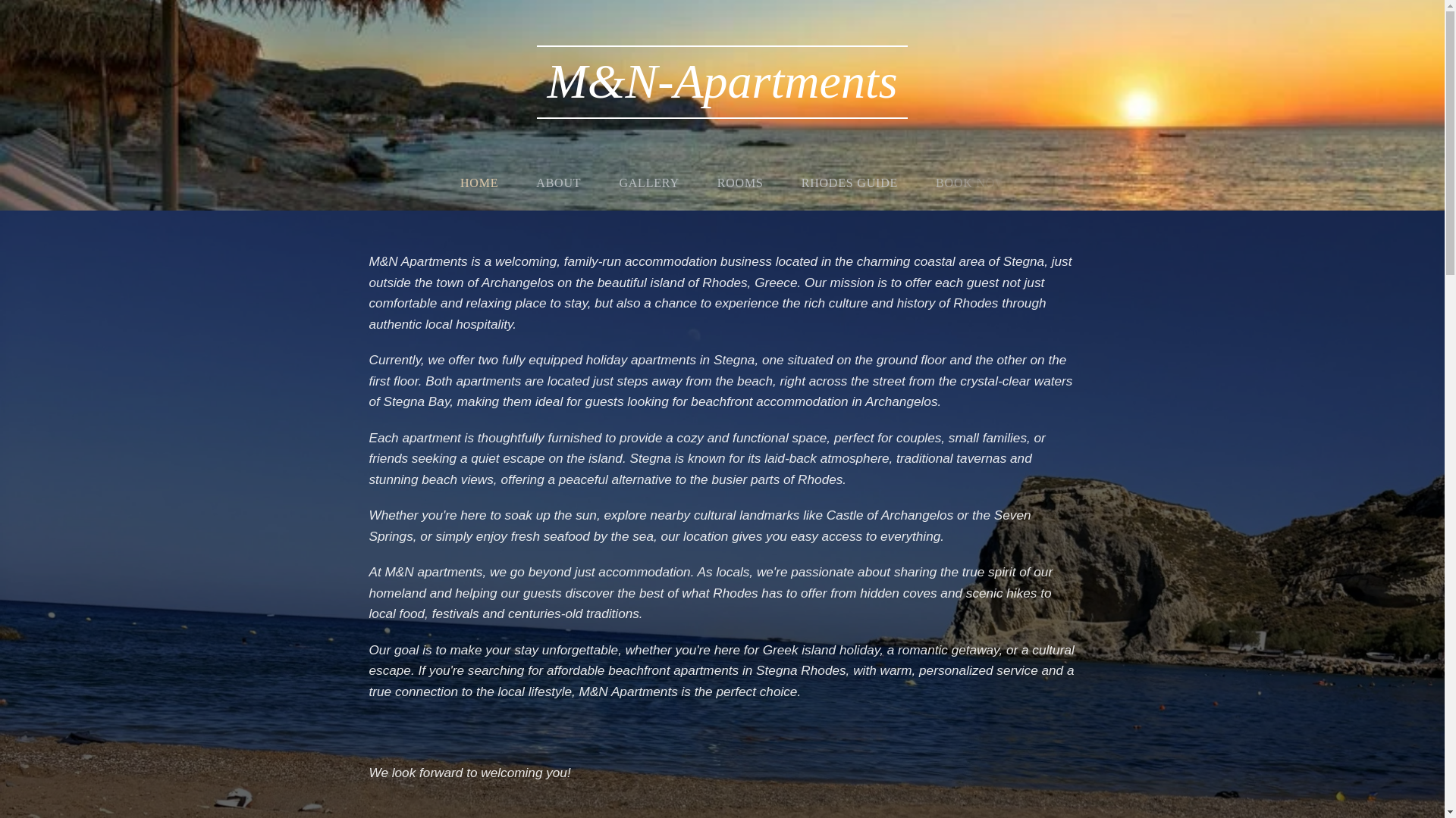 website screenshot of https://mn-apartments.gr/